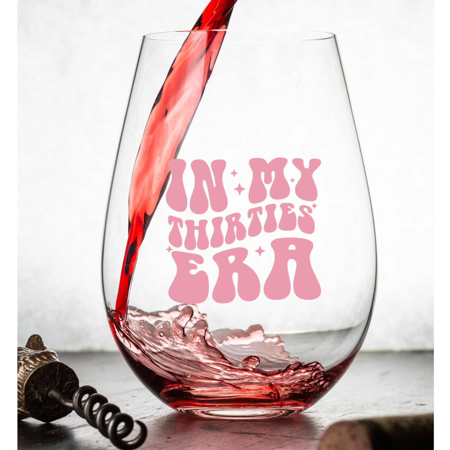 In My 30S Era Wine Glass - 30Th Birthday Gift For Her - Silly Bday Party Gift For Women  Sister  Mom  Daughter  Grandma  Nana  Best Friend - Birthday Wine Glass For Decorations  Anniversary