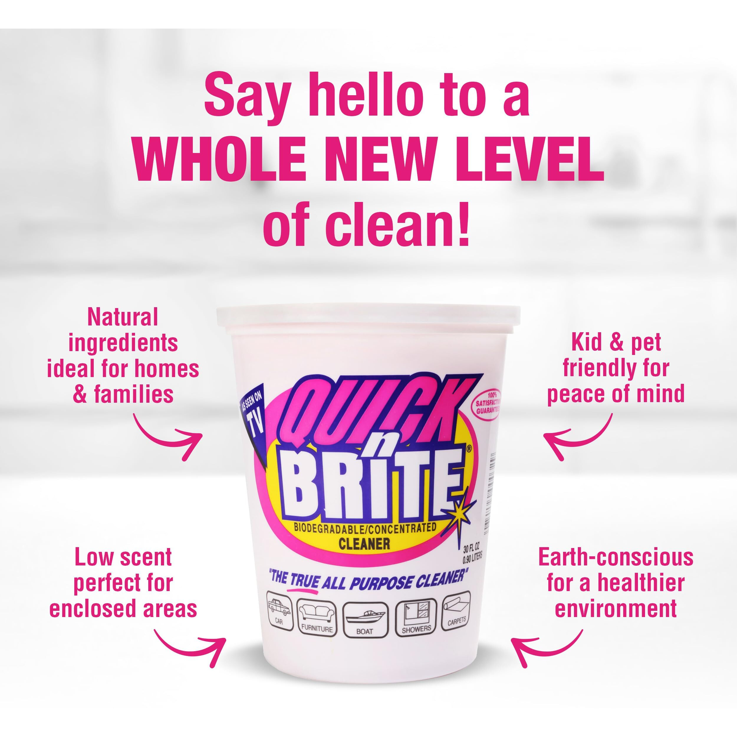 Quick N Brite All Purpose Cleaning Paste  True All Purpose Cleaner  Concentrated  30 Oz