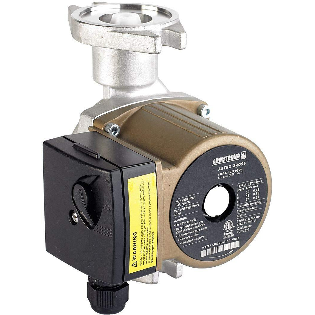 Armstrong 110223-306 1/25 Horsepower Astro 230Ss Wet Rotor Circulator  Stainless Steel