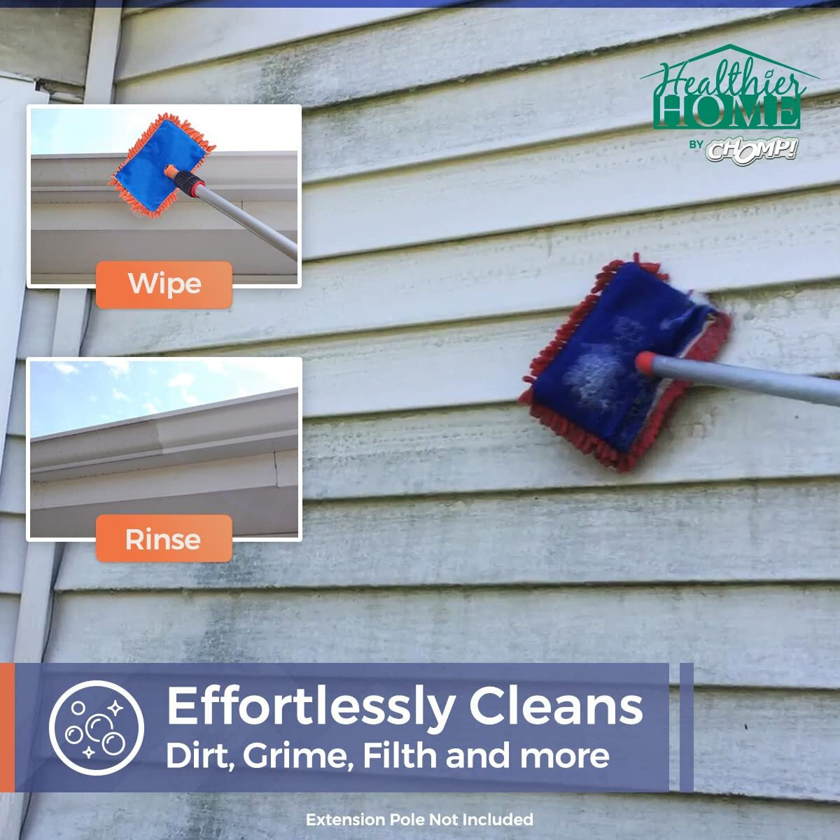 Chomp Worlds Best Gutter Cleaner Ultimate Gutter Cleaning Solution For All Types Of Rain Gutters  Siding And Metal Trim - Instantly Clean Black Streaks  Filth  Dirt And More - 1 Gallon