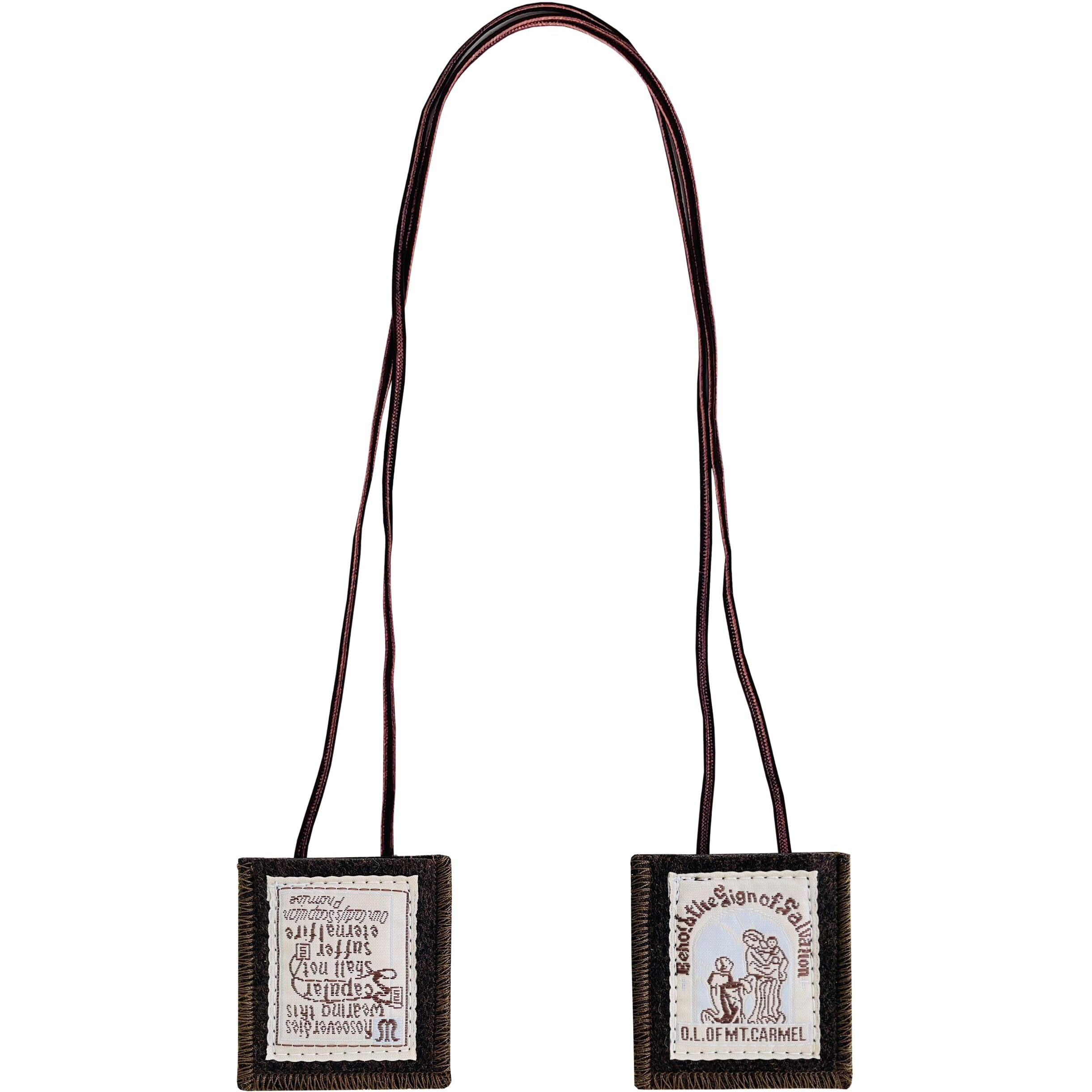 Scapulars Catholic 3 Pack Bulk Brown Scapular Of Our Lady Of Mount Carmel Escapularios Catolicos Scapular Catholic Gift For Women Man Mexican Catholic Decor Religious Statues Wall Cross Art Decoration