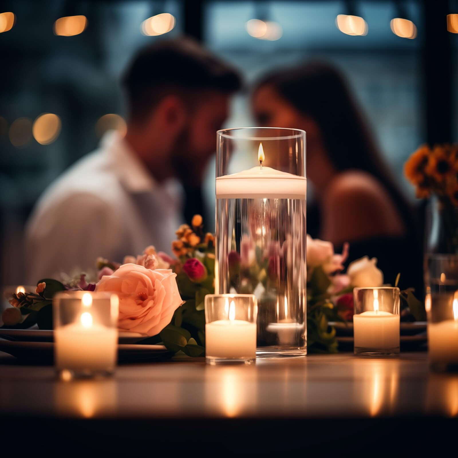 Ashlux White Floating Candles 3 Inch  36 Pack Floating Candles 10 Hours Burn Clean & Unscented Floating Candles For For Valentine's Day Romantic Night Wedding Proposal Anniversary Decorations