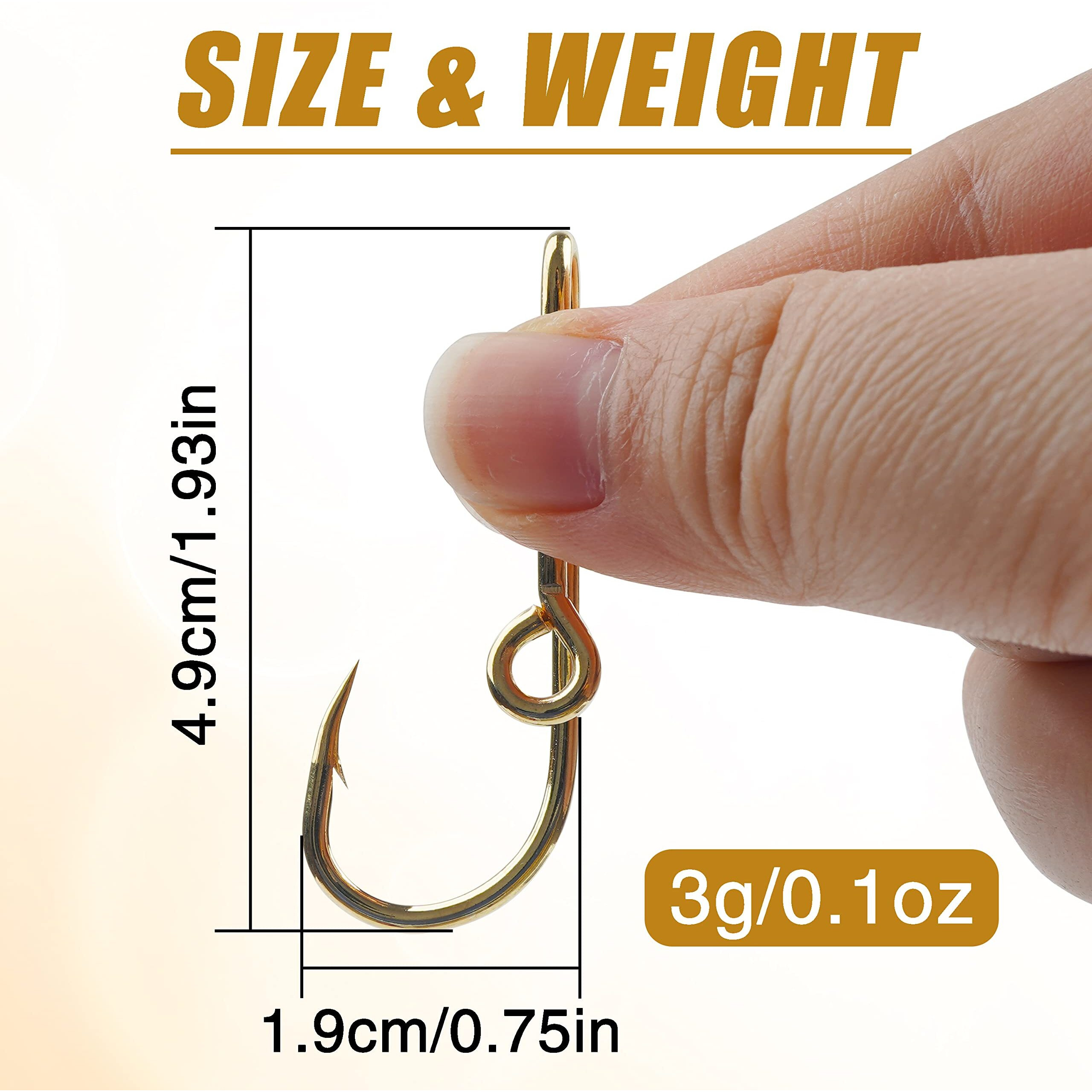 Fishing Hooks Hat Pins For Fishing Hat Hook Clip Gold Fish Hook Hat Clip Fish Hooks For Hat 12Pcs Tie Clips Gold/Black