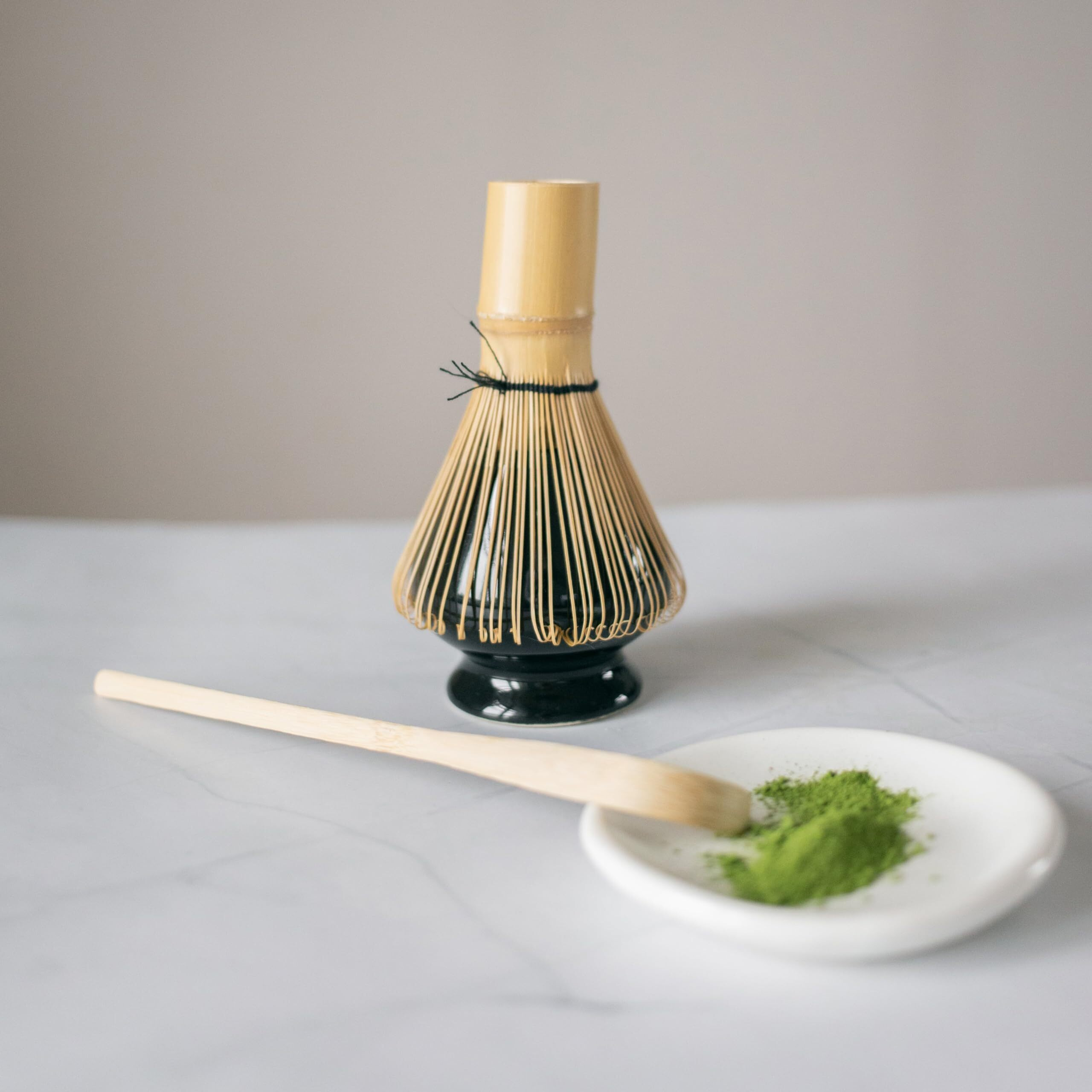 Aiyiciii Japanese Matcha Tea Set(7Pcs) Matcha Whisk Set-Matcha Whisk And Bowl  Whisk Holder  Matcha Scoop The Perfect Matcha Starter Making Kit For Matcha Tea Ceremony(Kiln Glaze-White)