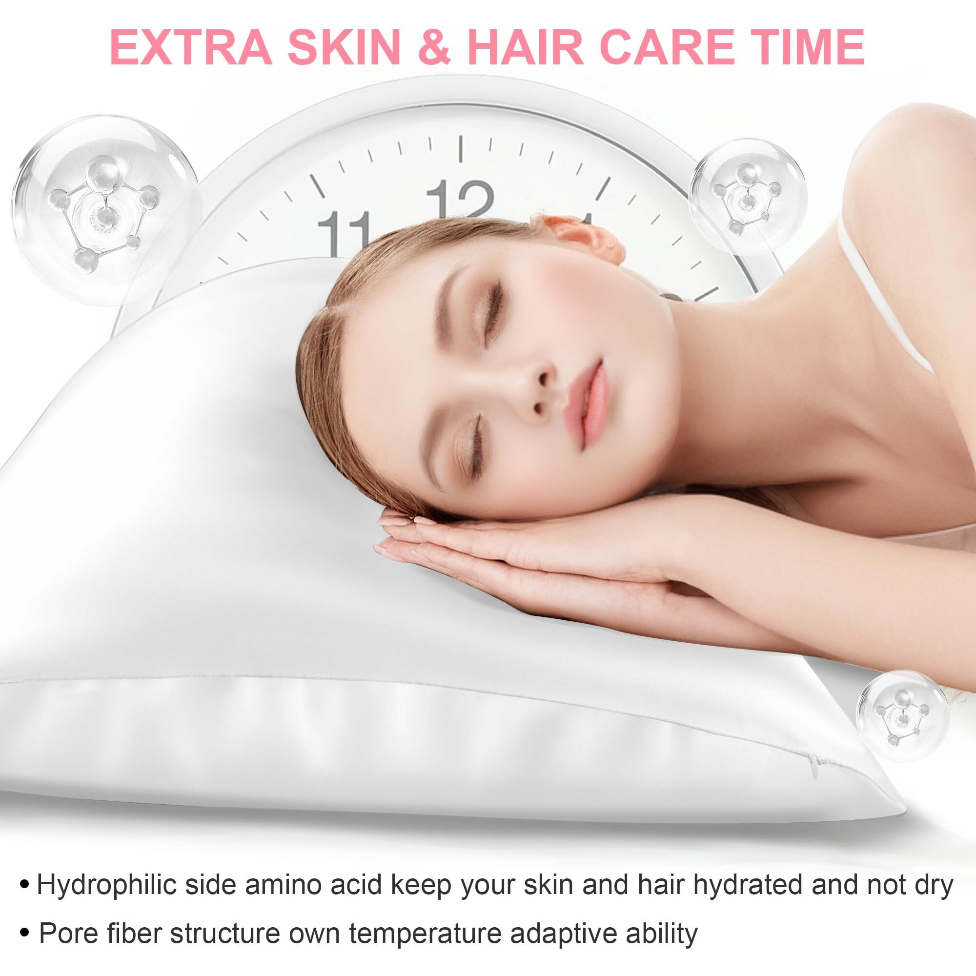 Mulberry Silk Pillow Cases Standard Size With Hidden Zipper  Ultra Smooth And Soft Breathable Cooling Silk Satin Pillowcase For Hair And Skin  Gifts For Women Men (Pure White  20X26 Inches  1 Pack)