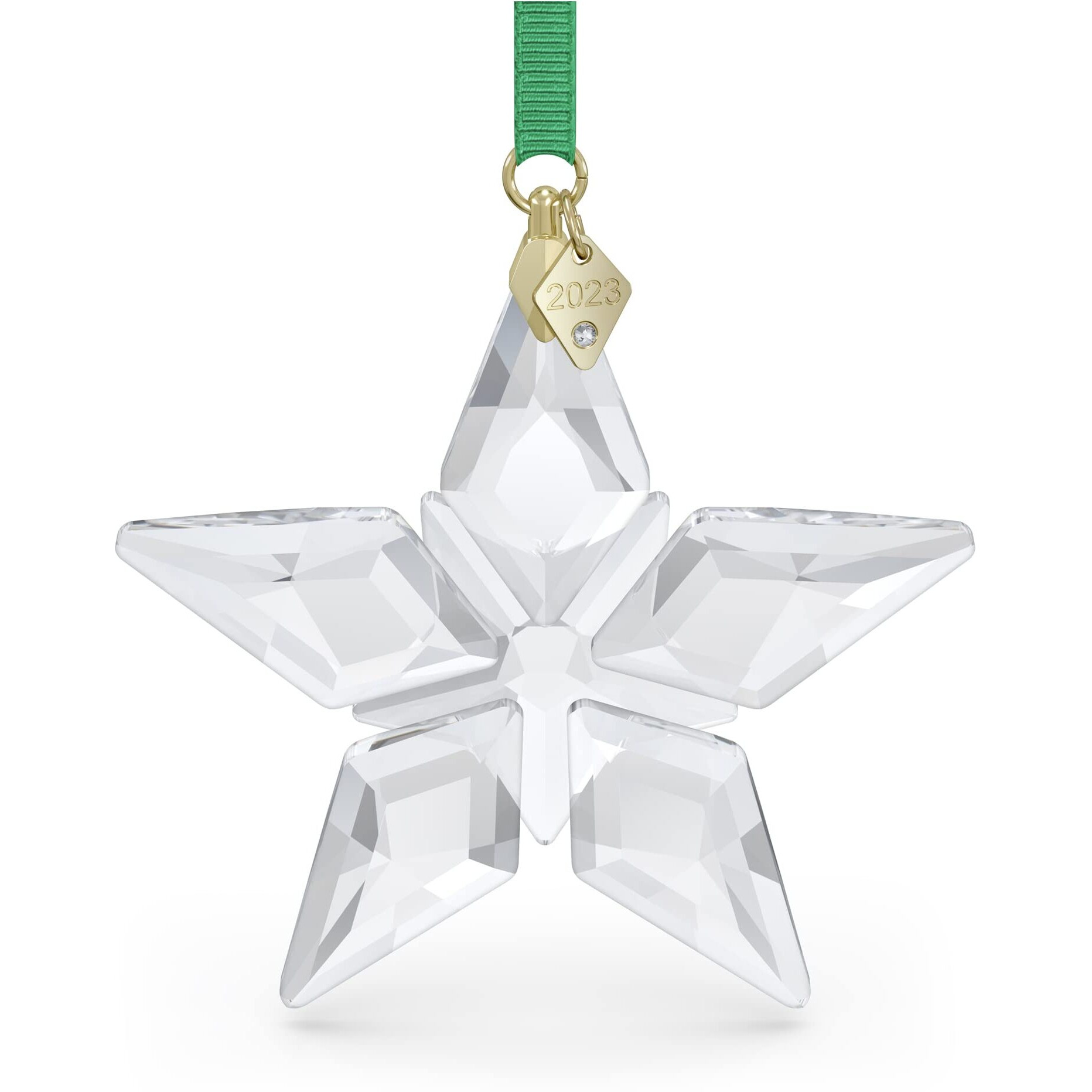 Swarovski Annual Edition 2023 Ornament  Clear Crystal Star With 97 Facets  Gold-Tone Finished Tag  Part Of The Swarovski Annual Edition Collection
