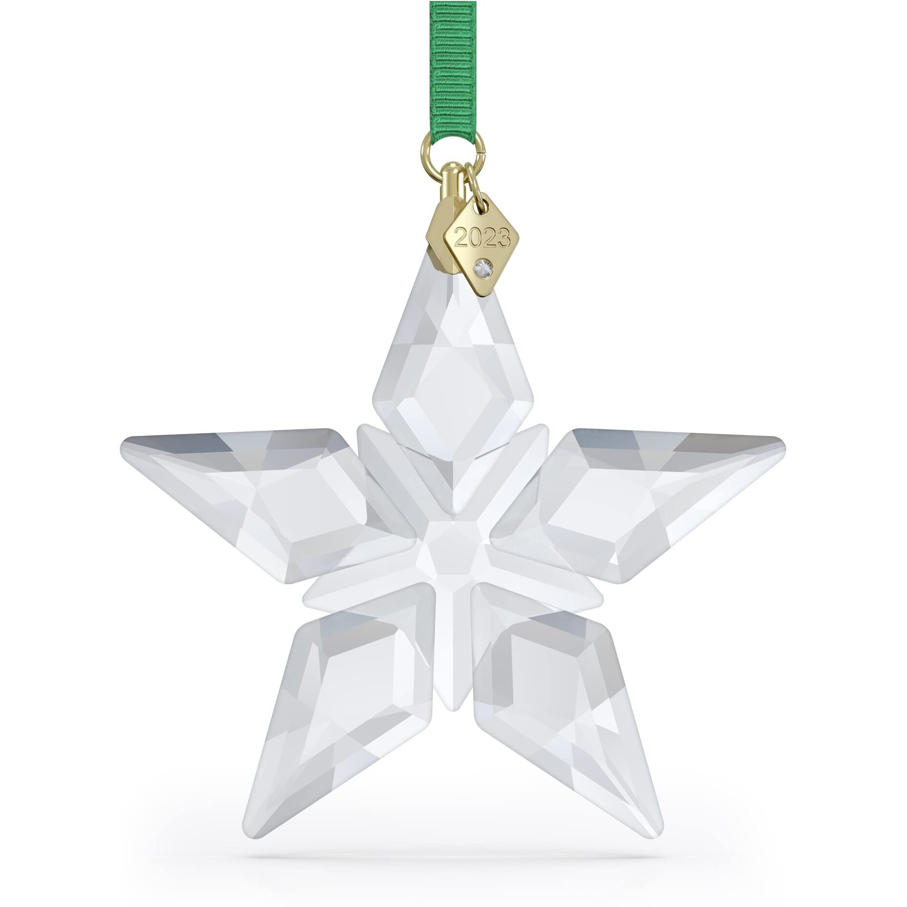 Swarovski Annual Edition 2023 Ornament  Clear Crystal Star With 97 Facets  Gold-Tone Finished Tag  Part Of The Swarovski Annual Edition Collection