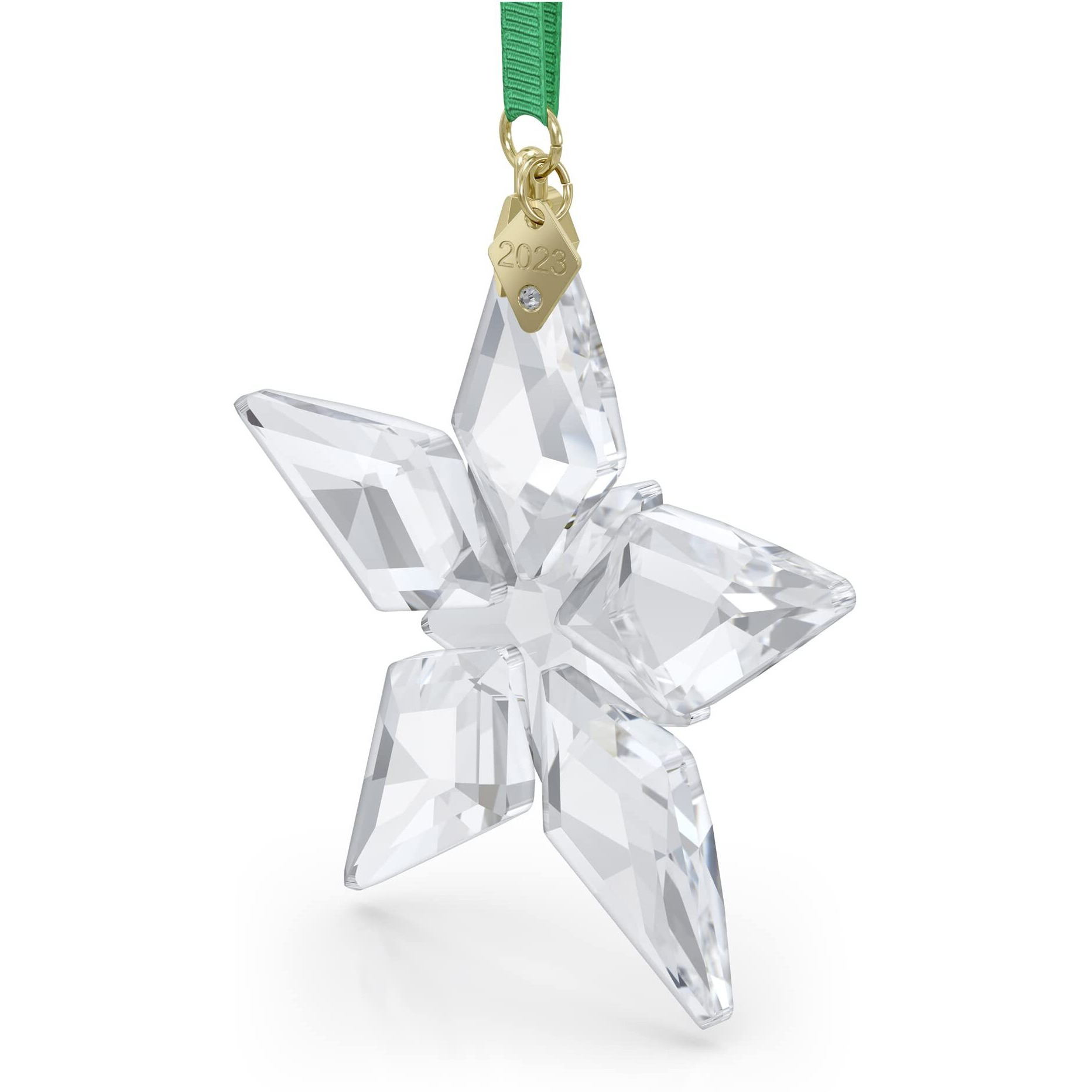 Swarovski Annual Edition 2023 Ornament  Clear Crystal Star With 97 Facets  Gold-Tone Finished Tag  Part Of The Swarovski Annual Edition Collection