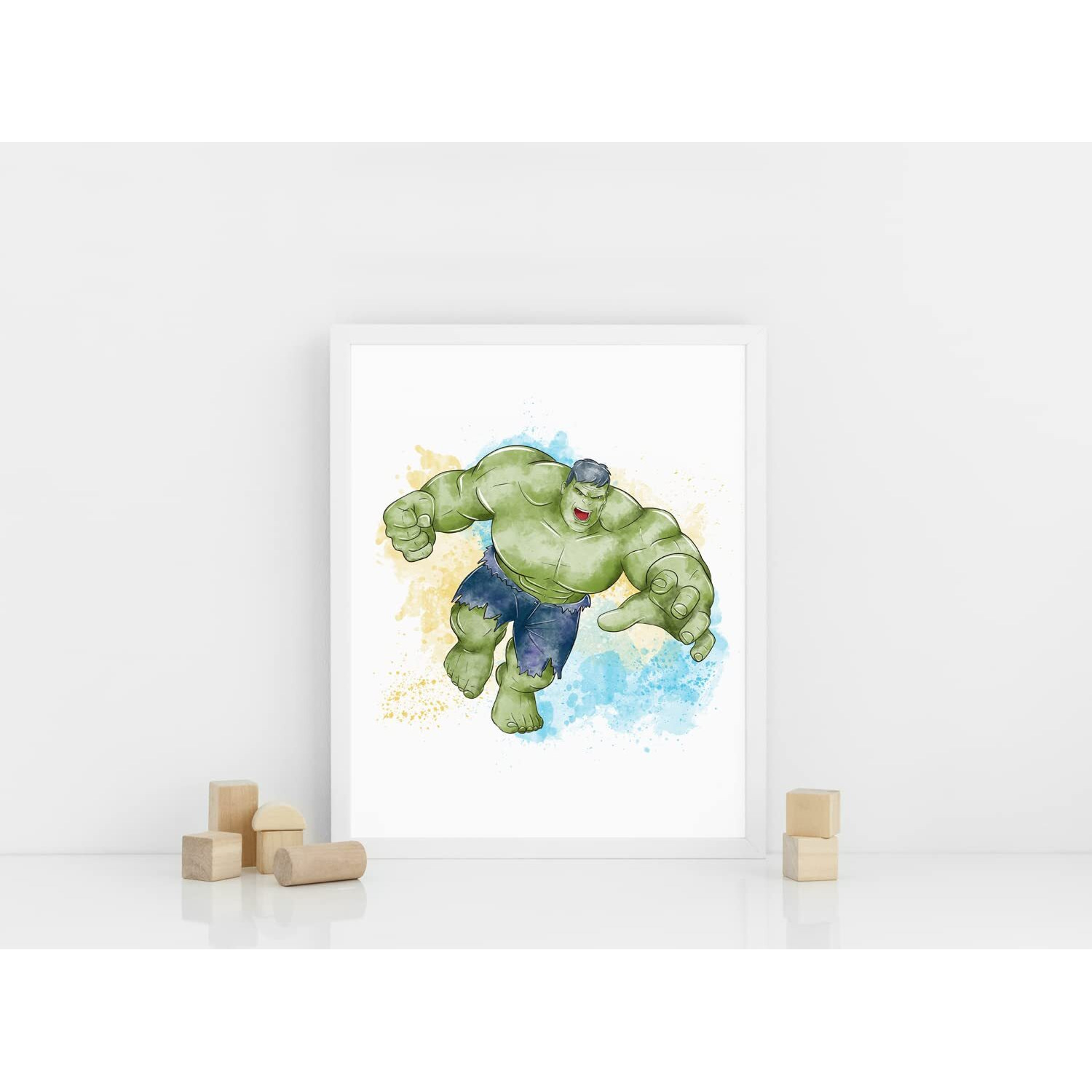 Nistio Superhero Wall Decor  Superhero Wall Art For Boys Bedroom  Avengers Prints  Set Of 6 Prints  Iron Man  Spiderman  Captain America  Hulk  Batman  Superman  Unframed  8X10 Inches