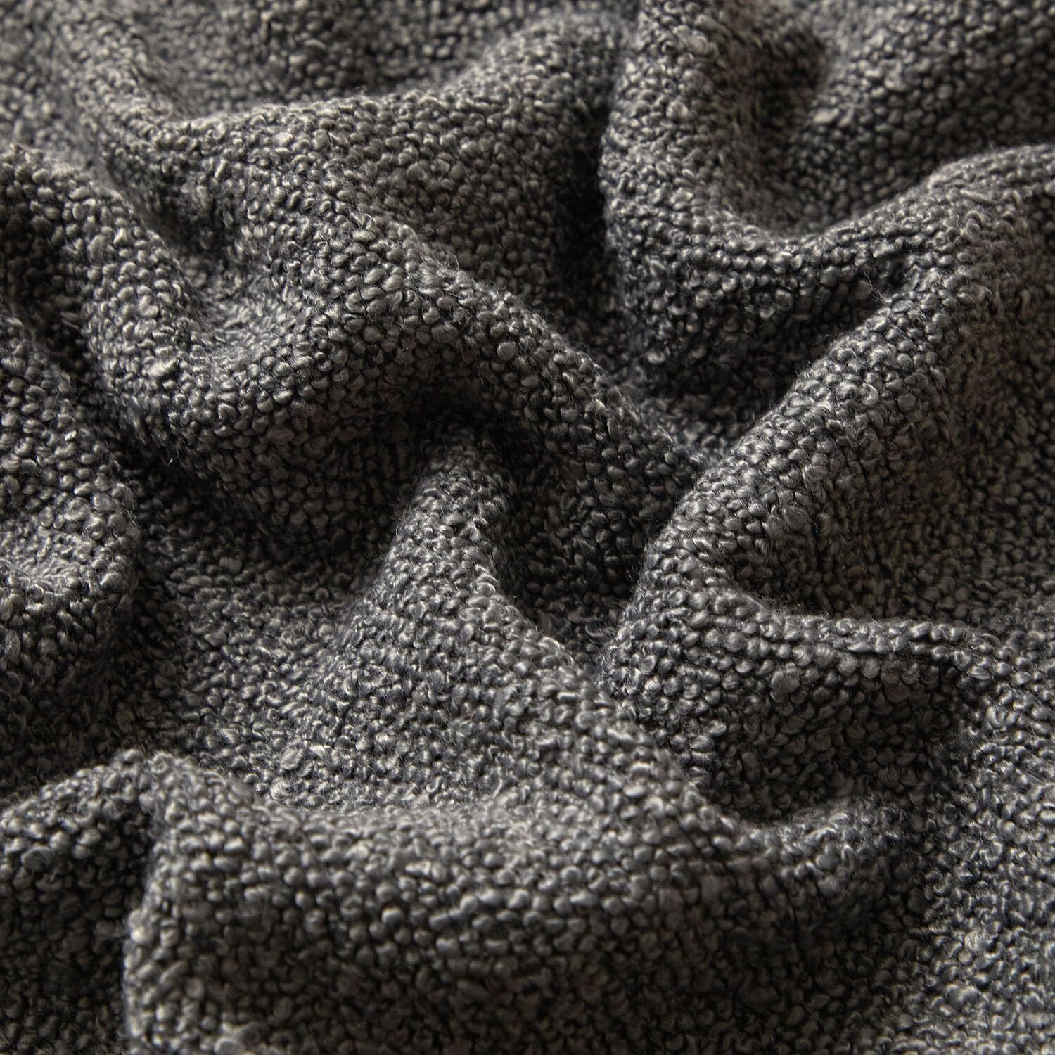 Juspurbet Dark Grey Boucle Lumbar Broadside Throw Pillow Covers 14X24 Inch Set Of 2 For Couch Bedroom Sofa Living Room Decorative Soft Thick Textured Cushion Covers With Hidden Zipper