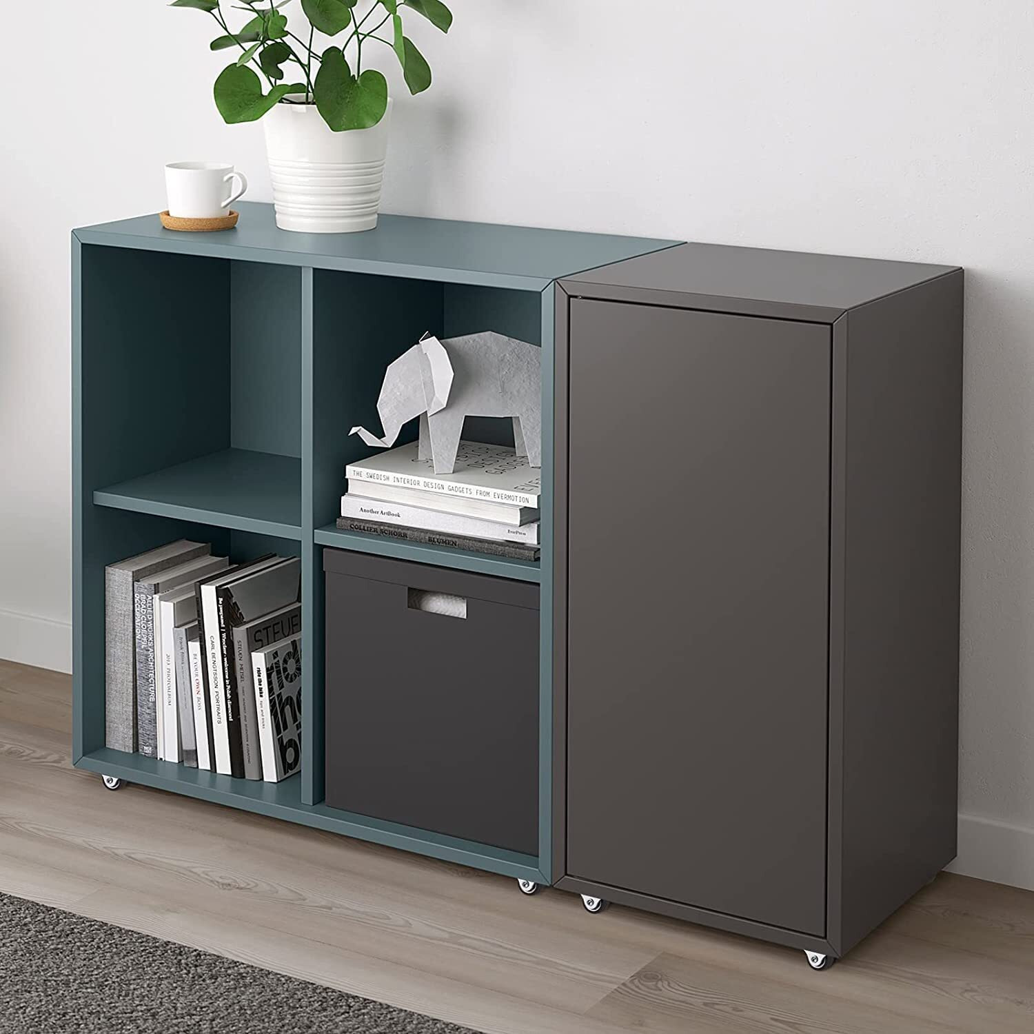 Mini Fixed Caster Wheels 1 Inch Silent Ball Bearing Small Casters Wheels  Metal Top Tpe Rubber Low Profile Caster Wheels For Furniture Rolling Cabinet Trundle Bed Drawer With Screws 4 Pack