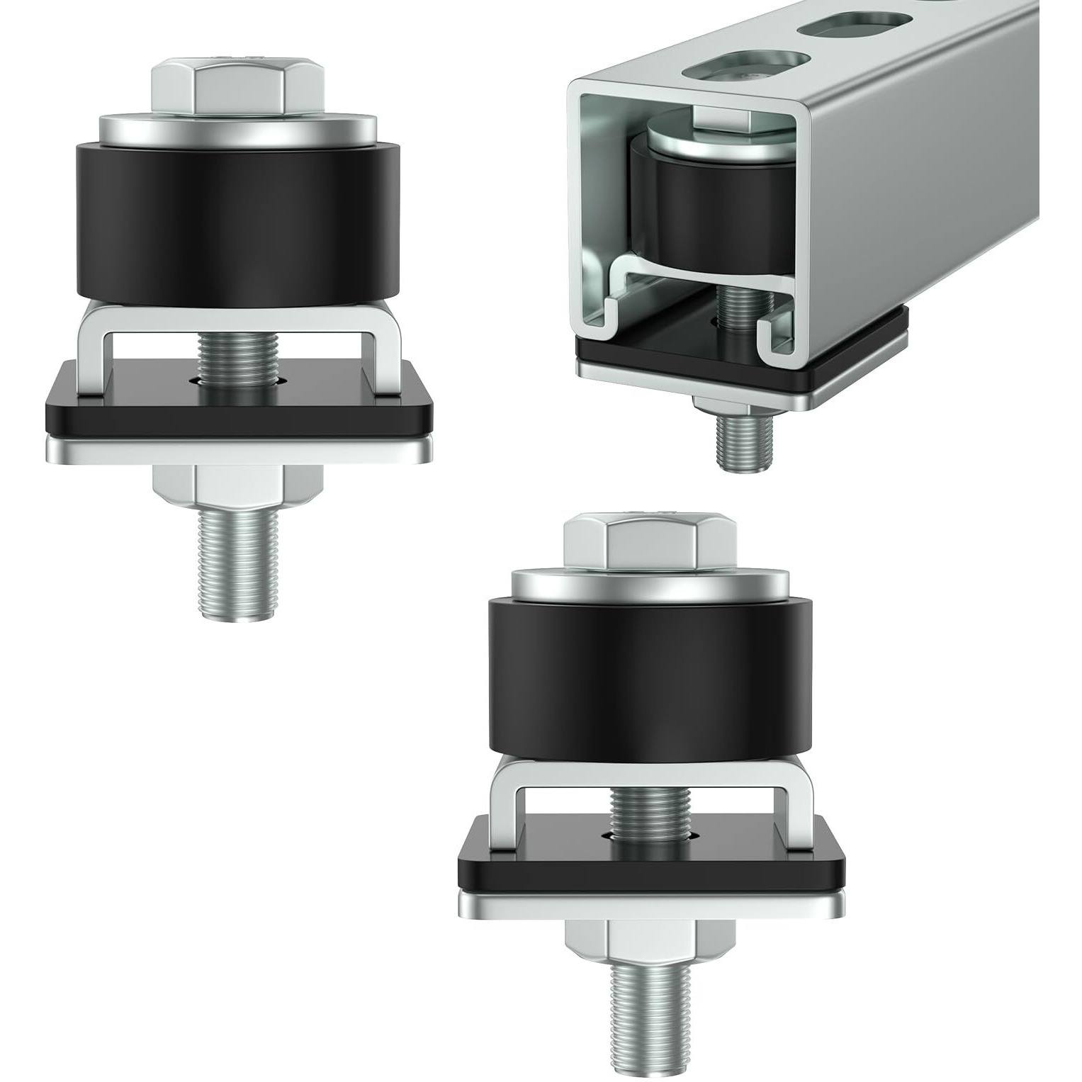 Sktrex Anti-Skid Designtrolley Roller Wheels Limit Trolley Assembly Positioning For Unistrut Strut Channel With 1-5/8"" Wide And All 1-5/8"" Or Taller Strut Channel Pack Of 2