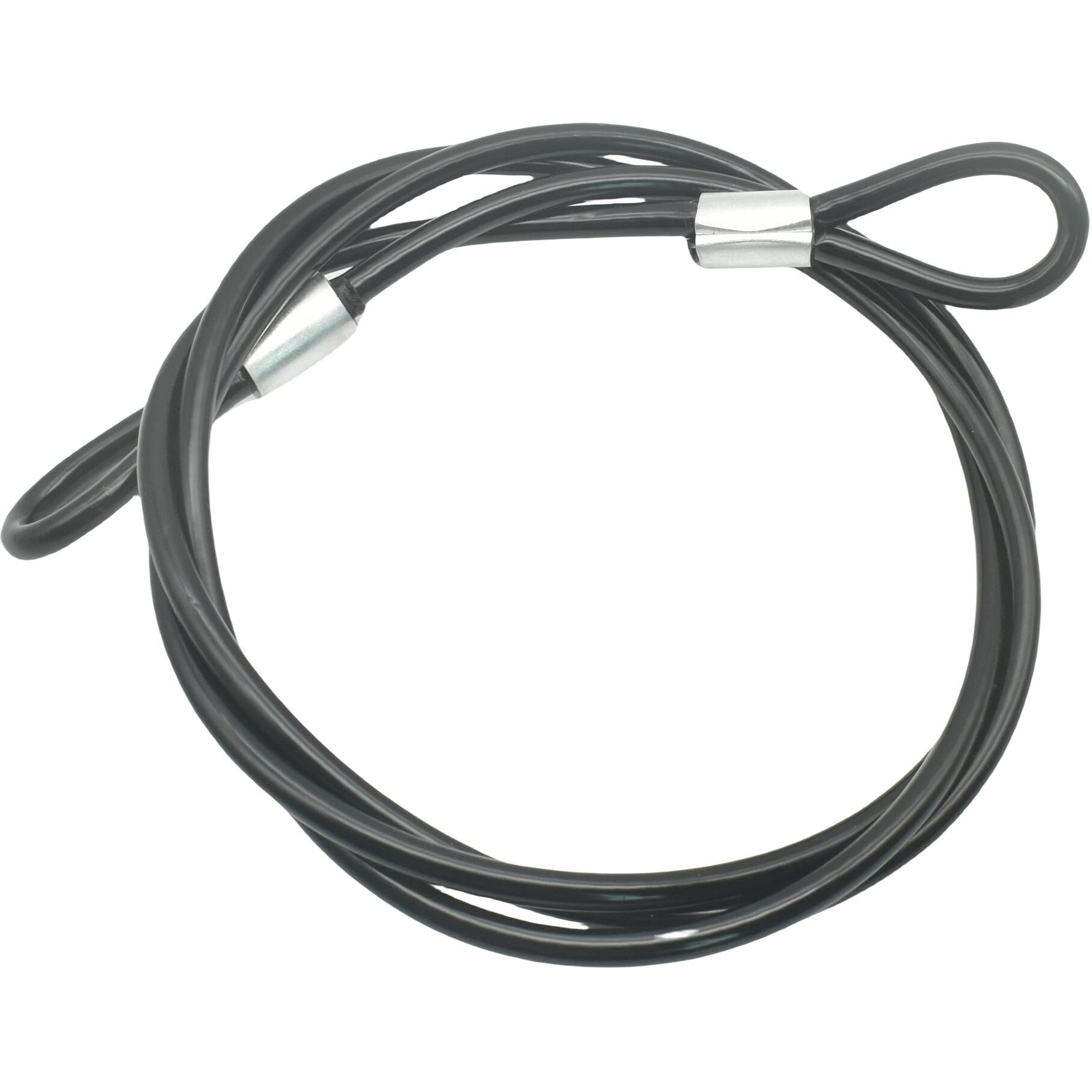 Bytiyar 8Ft 6Mm Stainless Steel Security Cable Lock Braided Steel Vinyl Coated Safety Cable Luggage Lock Flexible Steel Cable Security Wire Rope Double Loop