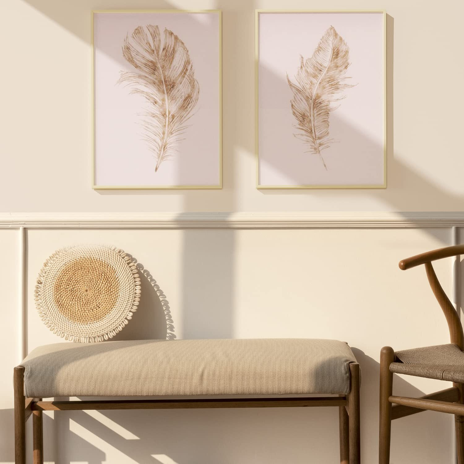 Homeforia 18X24 Inch Gold Metal Picture Frame - Aluminum 18 X 24 Picture Frames For Wall - 18 By 24 Poster Photo Frame - Tempered Glass - Wall Hook Included - Set Of 1