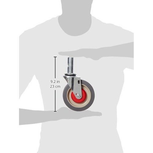 Magliner 131020 5"" X 1-1/4"" Polyurethane Replacement Swivel Caster For Gemini Convertible Hand Trucks  10"" Length  4"" Height  7"" Width  Black