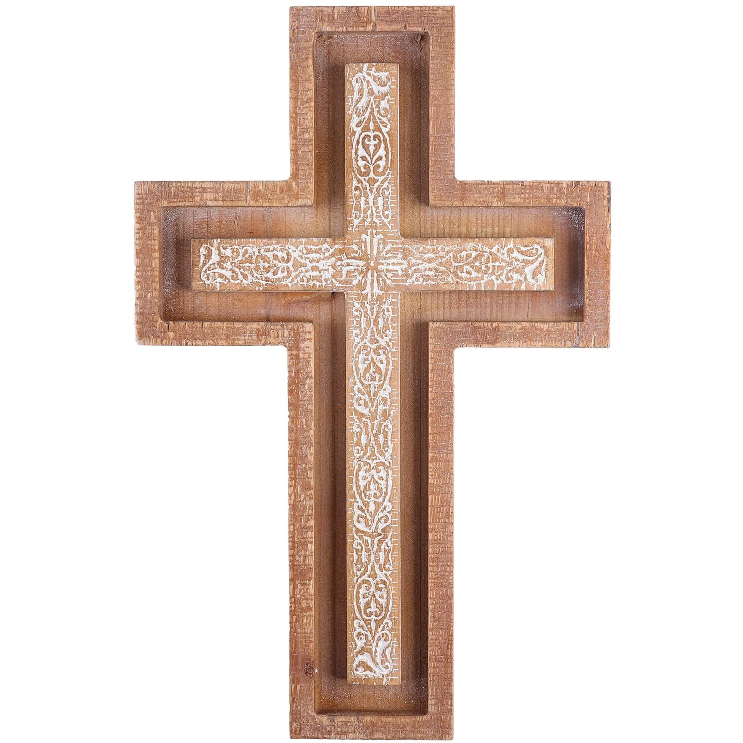 Baysbai Wooden Cross  Hanging Crucifix Wall Cross Catholic  Decorative Crosses For The Wall  Christian Baptism Confirmation Gift