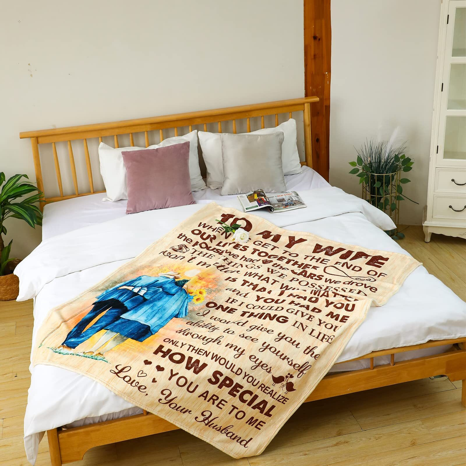 Noilfasiki Gifts For Wife Romantic I Love You Anniversary Wedding Birthday Gift Ideas For Women Her To My Wife Blanket Christmas Valentines Mothers Day Presents From Husband Throw Blanket 60"&quotX 50""