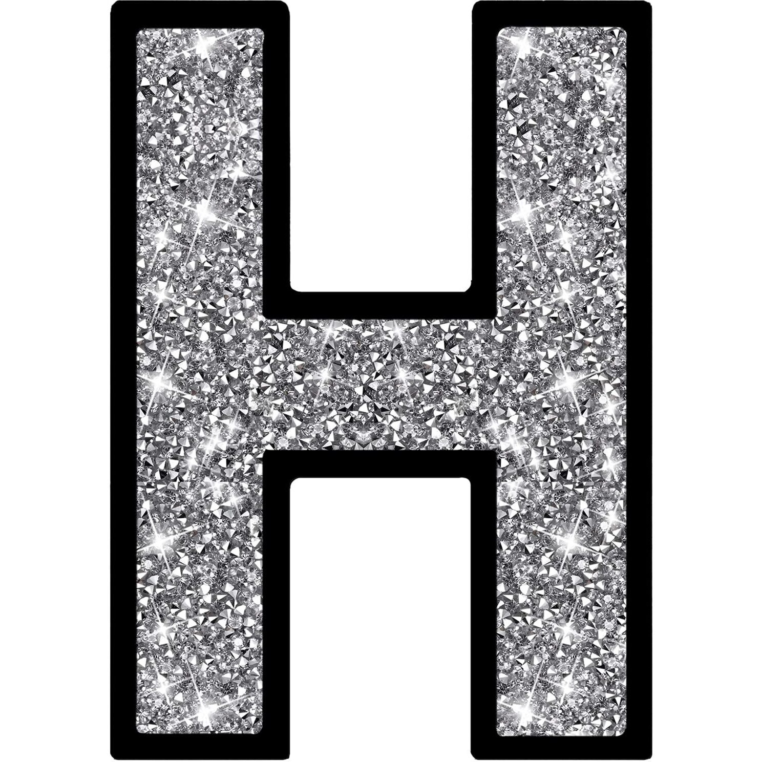 Xihacty Letters Signs For Home DCor  Crystal Crushed Diamond Accent Sign For Wall Decor  Black Diy Custom Capital Letters For Decoration On Bar  Desk  Dresser  Party Birthday  Wedding.(H)