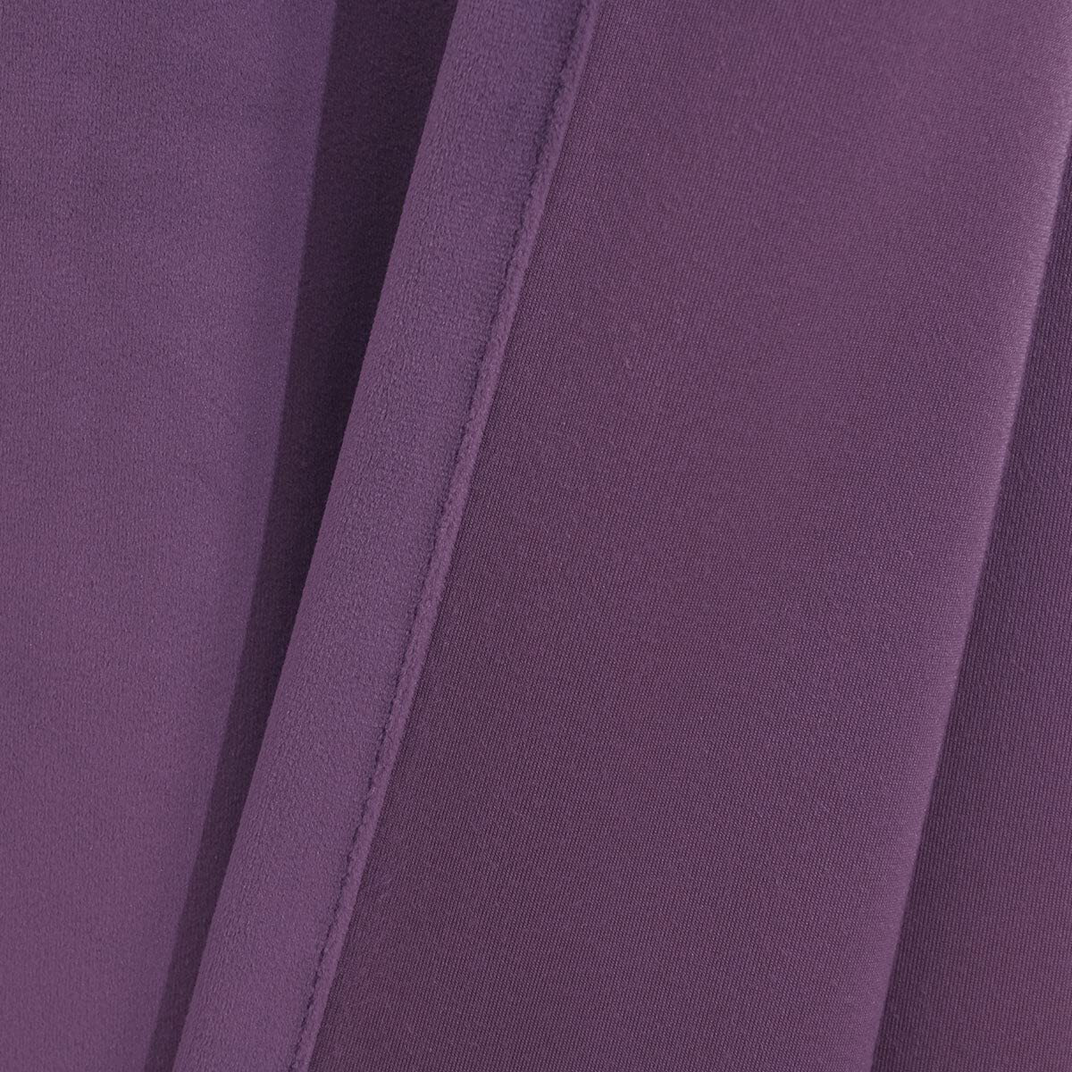 Royal Hotel Bedding Velvet Blackout Curtain Panels Top Rod Pocket Heavyeight  Solid Panels Soft Velvet Window Drapes  Set Of 2 Pieces  96 Inches Long Curtains  Velvet Purple
