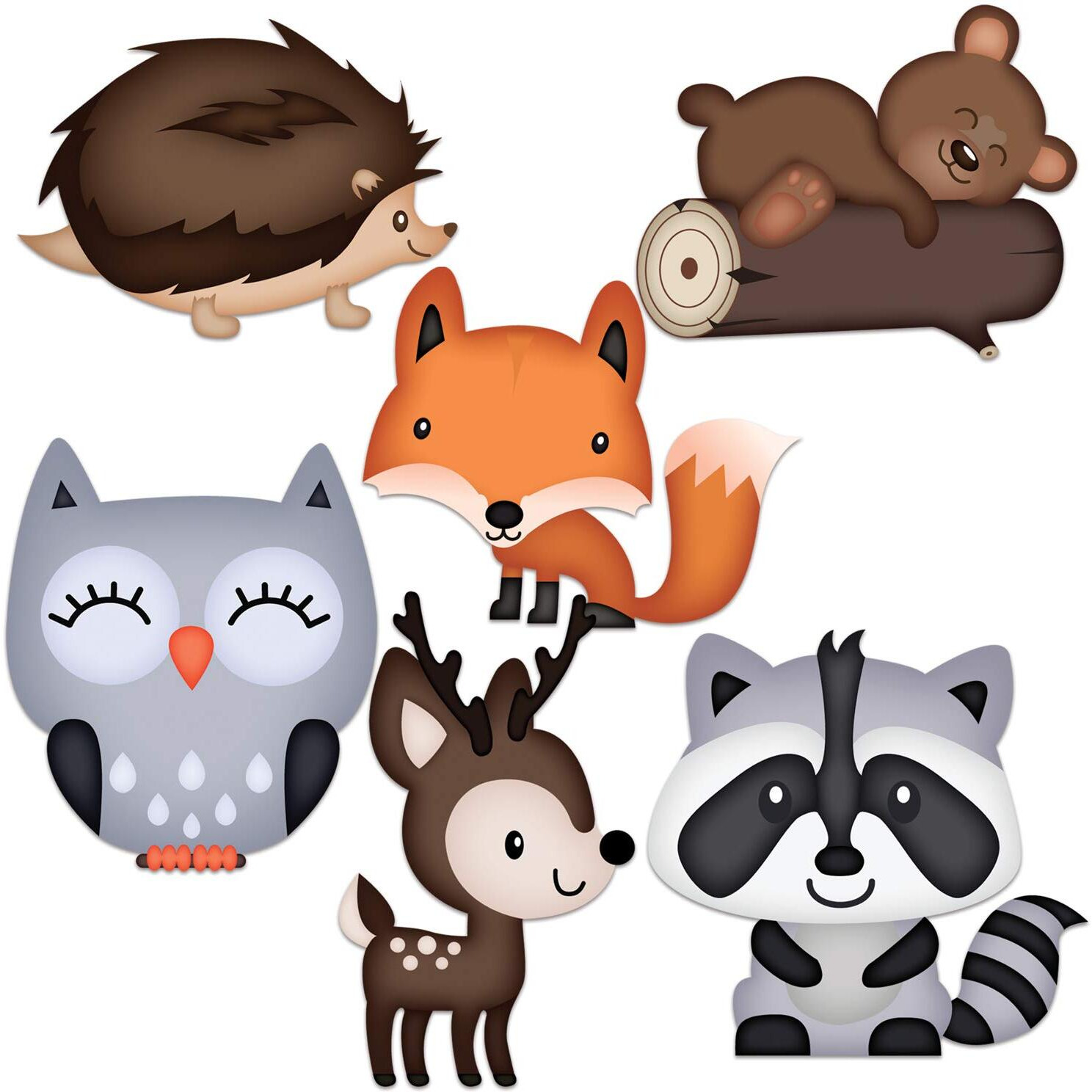 Woodland Animal Cutouts 36 Count - Cute Woodland Baby Shower Decorations - Large Adorable Woodland Animals Cutouts Are Easily Seen - Great For Woodland Creatures Baby Shower Or Fall Themed Baby Shower
