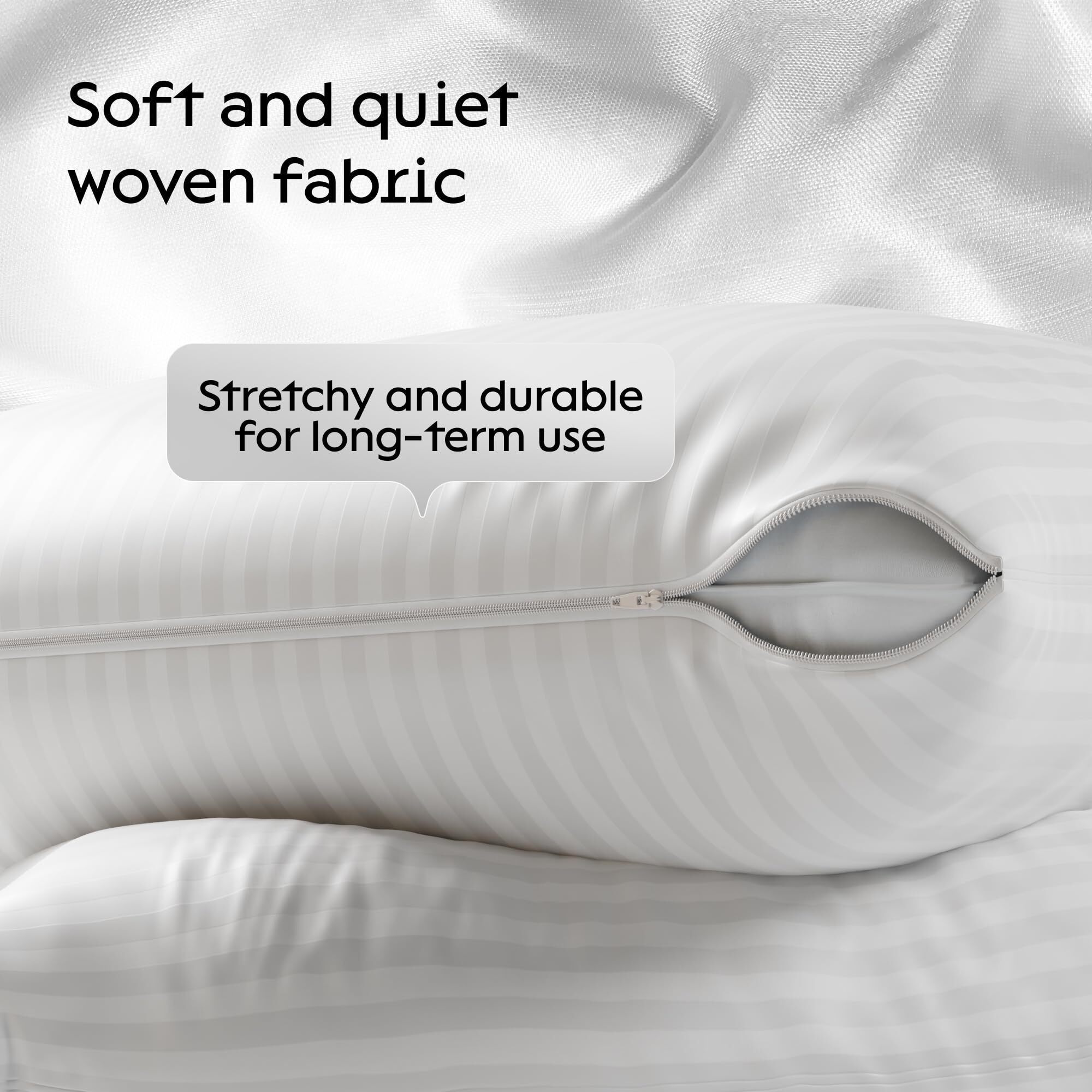 Niagara 2 Pack Of Pillow Protectors With Zipper Queen Size  Effective Dust Protection  Quiet  Stay In Place Pillow Covers  Breathable Case For Pillow Lifespan Extension 20X30  Dark White