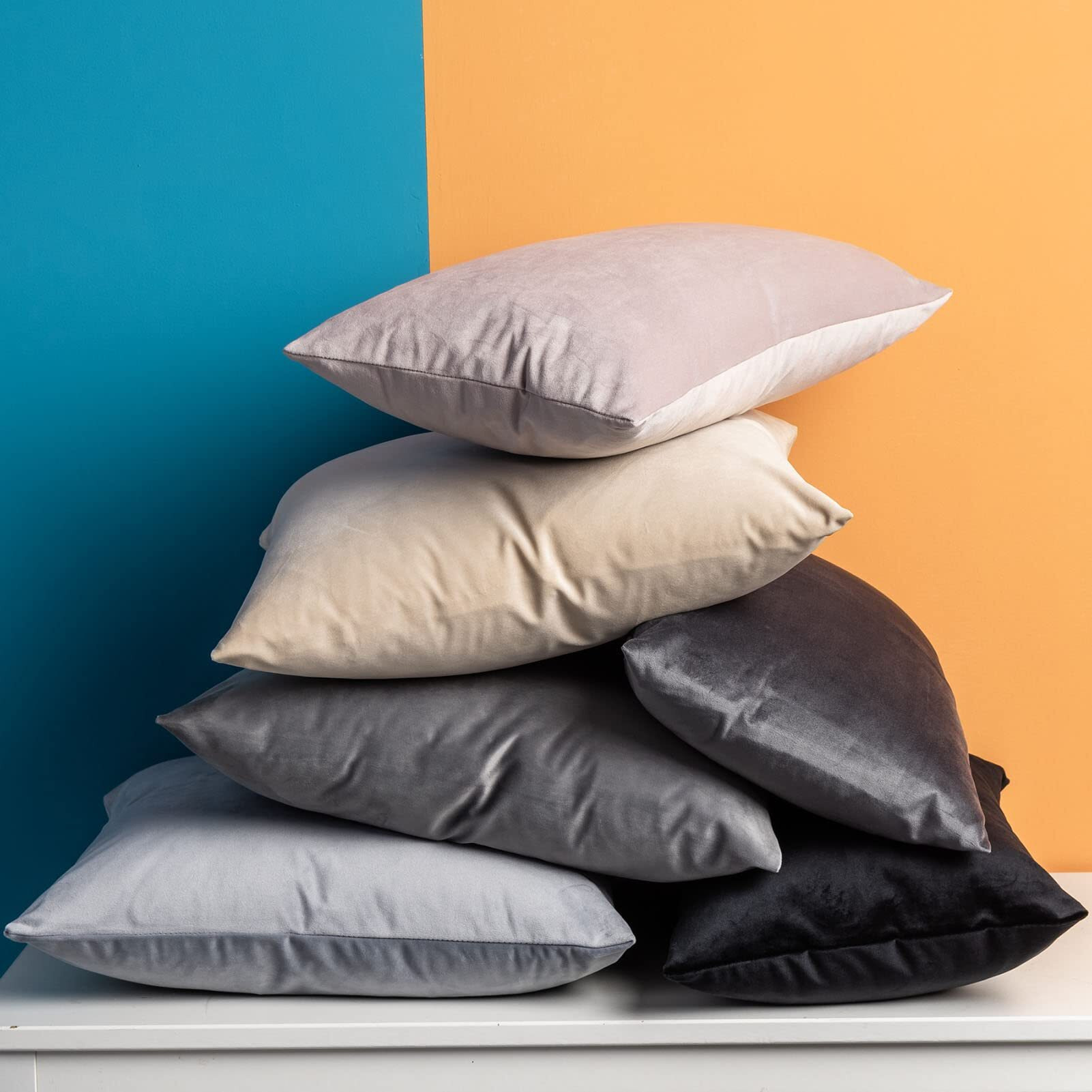 Juspurbet Dark Gray Velvet Throw Pillow Covers 18X18 Set Of 2 For Sofa Couch Bed Decorative Soft Solid Cushion Cases