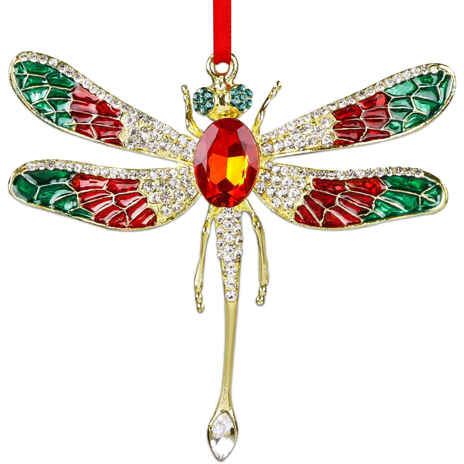 Whatsign Dragonfly Ornaments For Christmas Tree Metal Dragonfly Christmas Ornaments Dragonfly Christmas Tree Ornaments Dragonfly Ornaments Christmas Decorations Dragonfly Gifts For Women Girls Kids