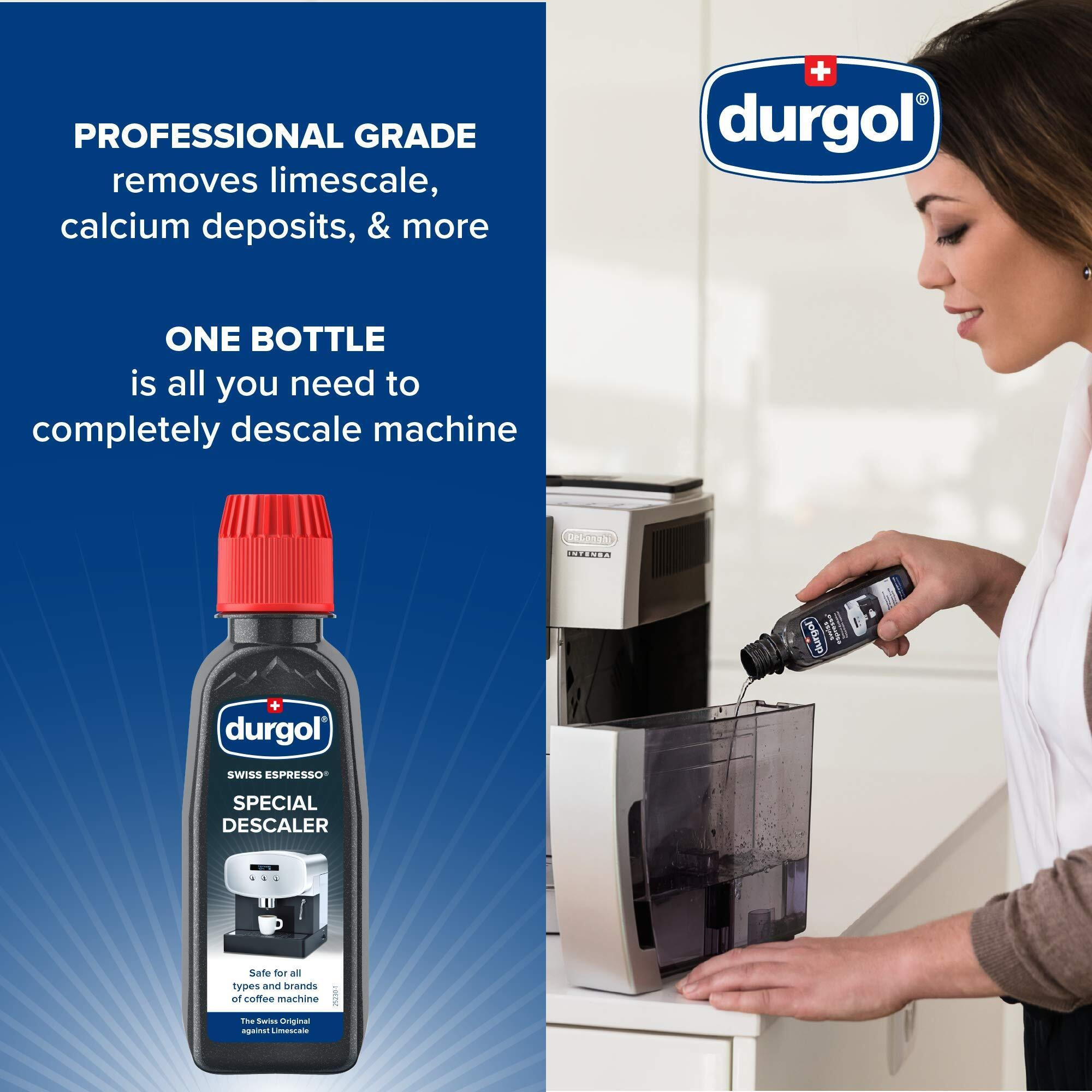 Durgol Swiss Espresso  Descaler And Decalcifier For All Brands Of Espresso Machines And Coffeemakers  4.2 Fluid Ounces (Pack Of 10)