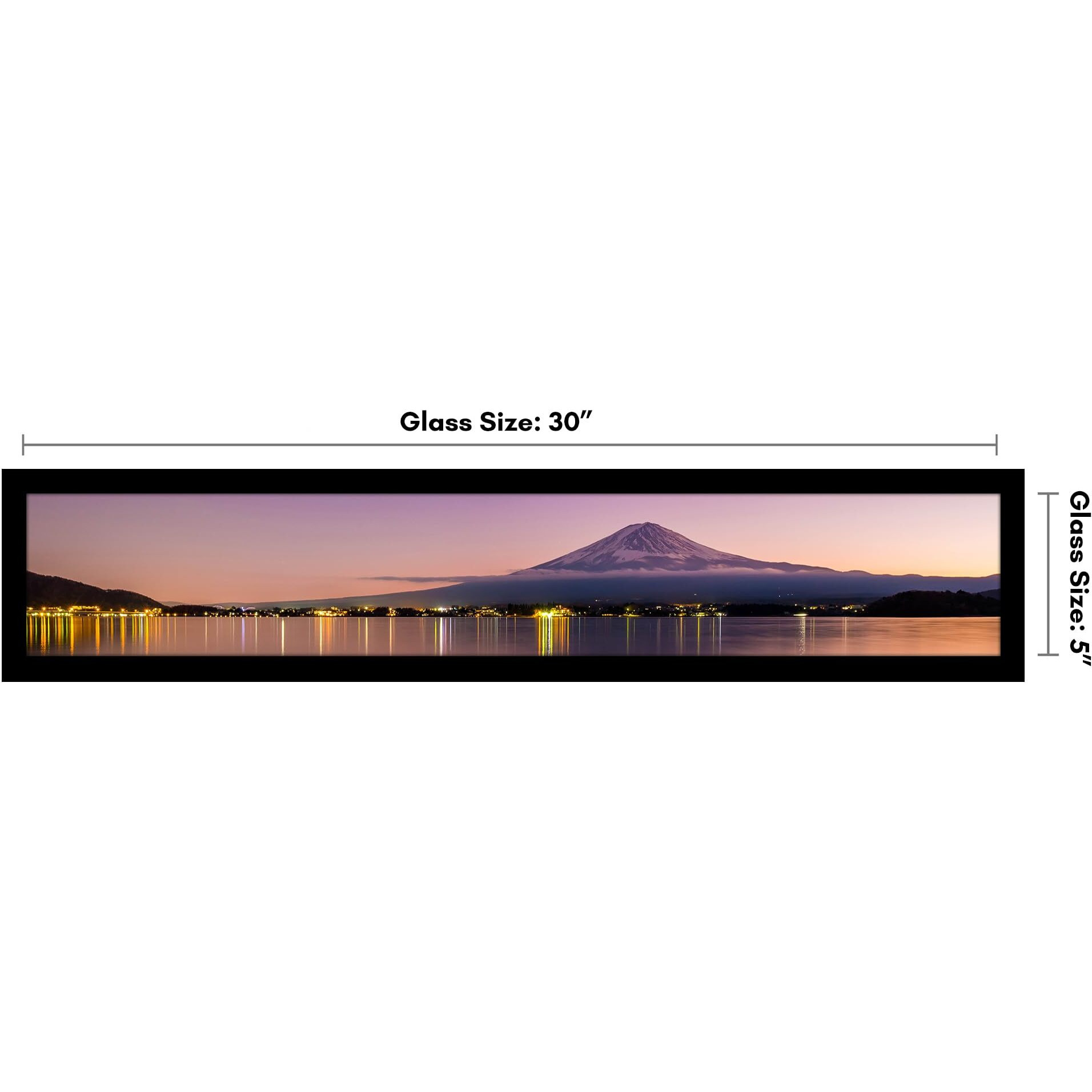 Americanflat 5X30 Picture Frame In Black - Engineered Wood Photo Frame With Plexiglass And Hanging Hardware - Panoramic Picture Frame For Wall Display