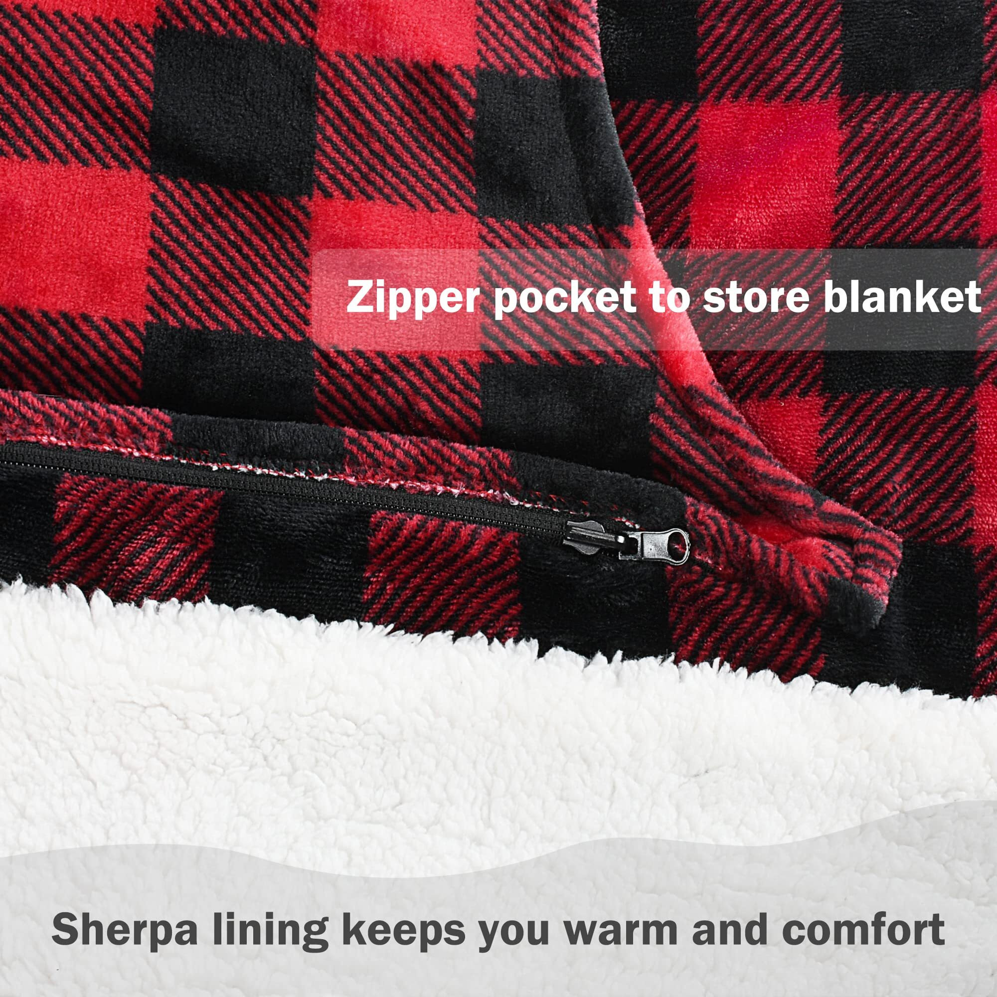 Catalonia Sherpa Wearable Blanket With Sleeves Arms  Super Soft Snuggly Body Blanket For Adult Women And Men  Portable  Gift For Her