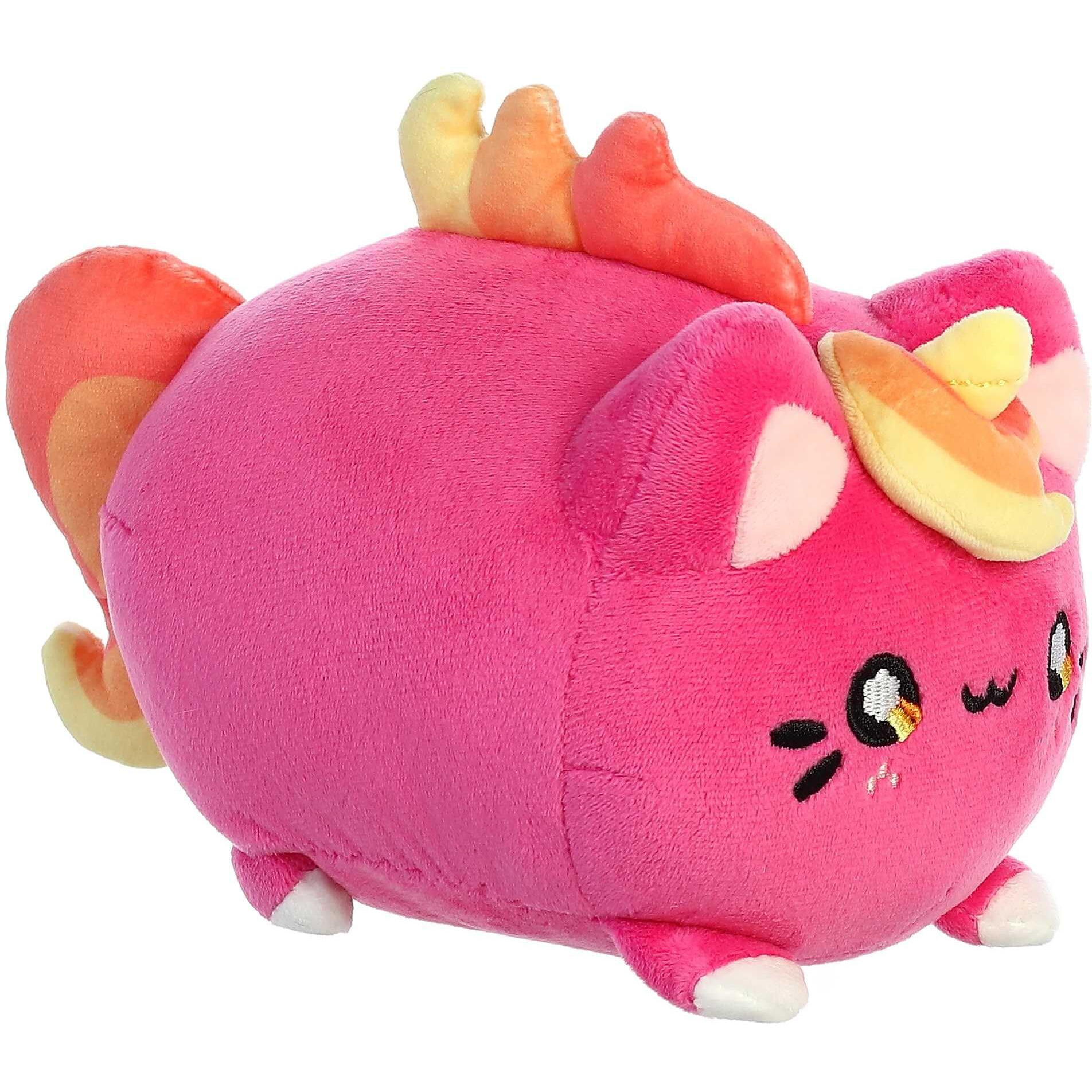 Aurora Enchanting Tasty Peach Berry Sunset Meowchi Stuffed Animal - Bright & Colorful Design - Showpiece Plush - Pink 7 Inches