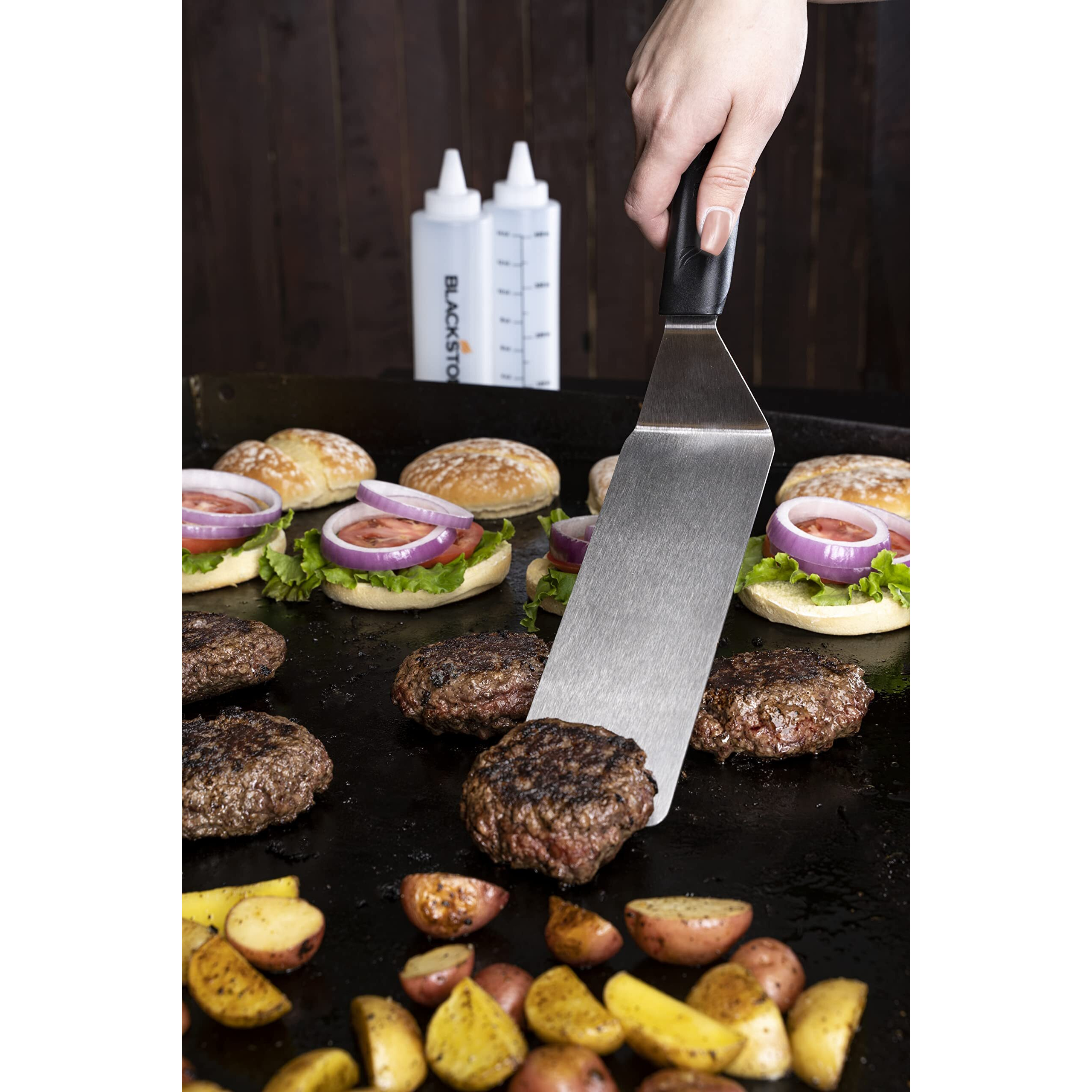 Blackstone Professional Grade Accessory Tool Kit (5 Pieces) 16 Oz Bottle  Two Spatulas  Chopper/Scraper And One Cookbook-Perfect For Cooking Indoor Or Outdoor  Multicolor