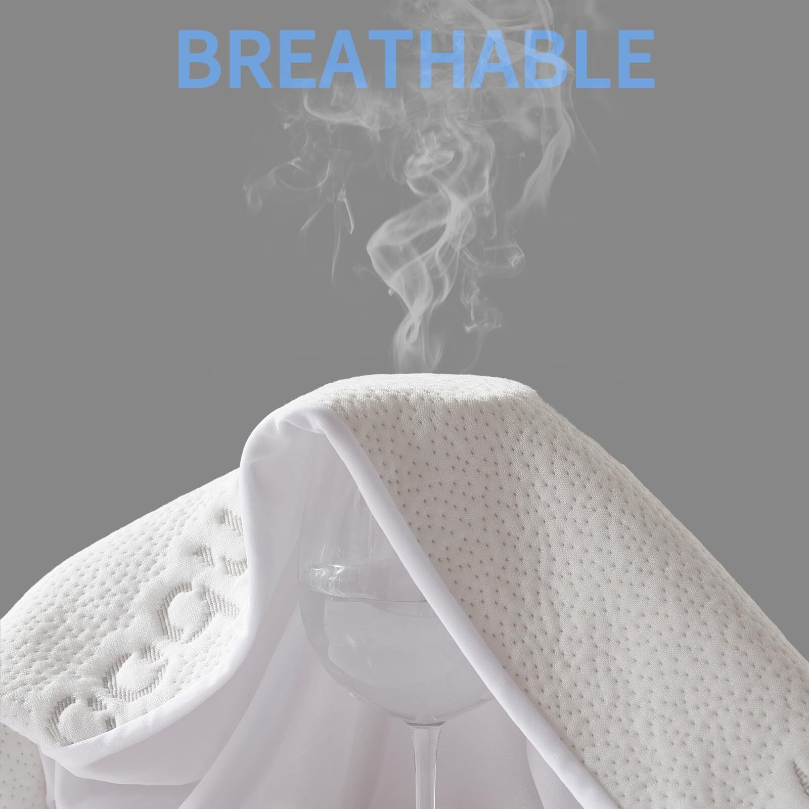 Waterproof Queen Size Mattress Protector  Cooling Mattress Pad Fitted 8""-21"" Deep Pocket  3D Air Fabric Bed Mattress Cover Noiseless Washable For Bedroom  Hotel