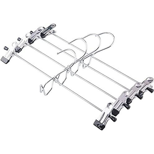 Tosnail 15 Pack Stackable Skirt Pants Clothes Hangers With Non-Slip Clips  Add-On Hangers  Cascading Hangers Space Saving Closet Organizer