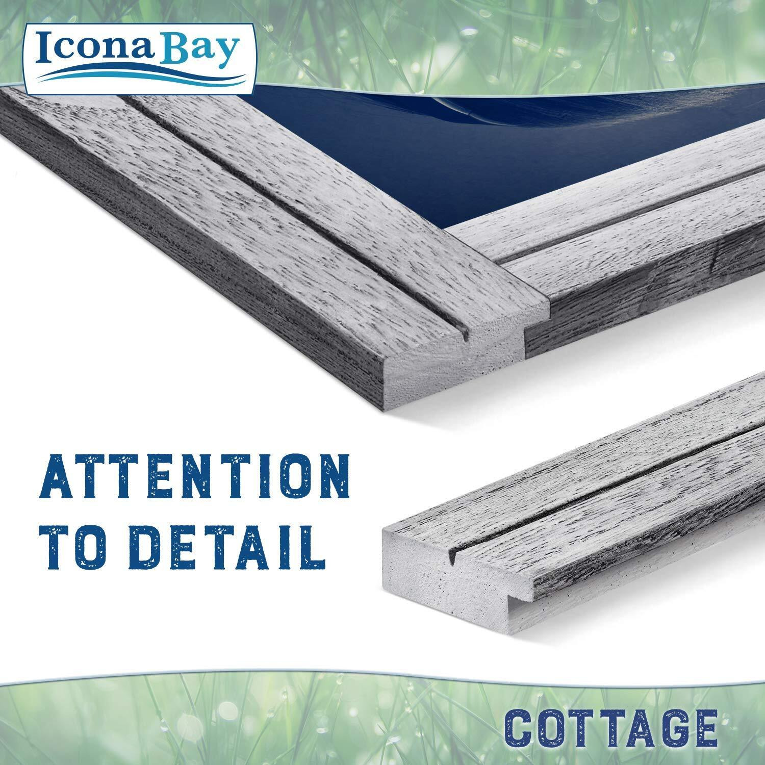 Icona Bay 4X6 (10X15 Cm) Picture Frames (Farmhouse White  3 Pack)  Rustic Picture Frame Set  Natural Real Wood Frames  Cottage Collection