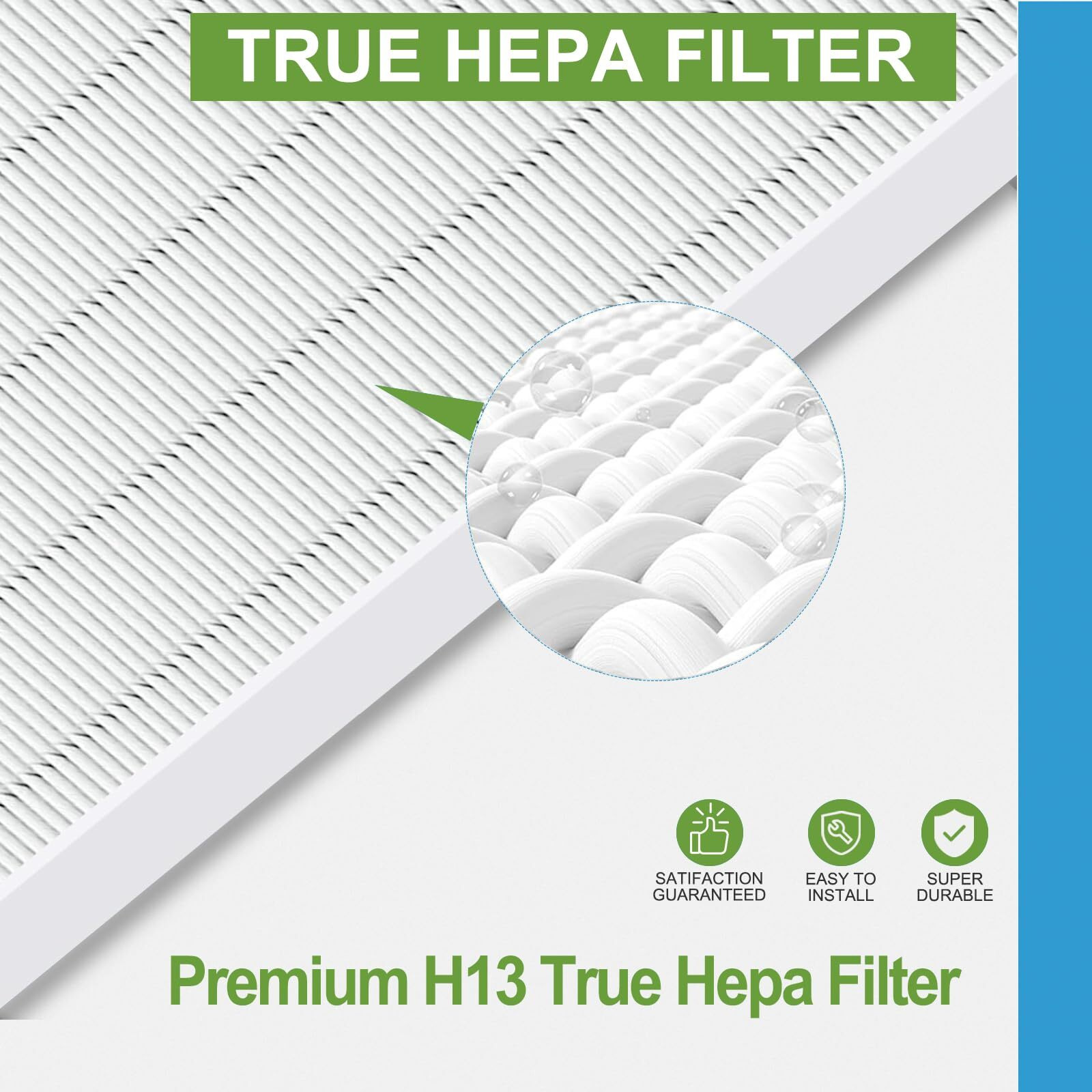 115115 Hepa Replacement Filters A For Winix Plasmawave Air Purifier C535 5300 5300-2 6300 6300-2 P300 Am90 C909 9800  3 True Hepa Size 21 Filter + 3 Activated Carbon Pre-Filters