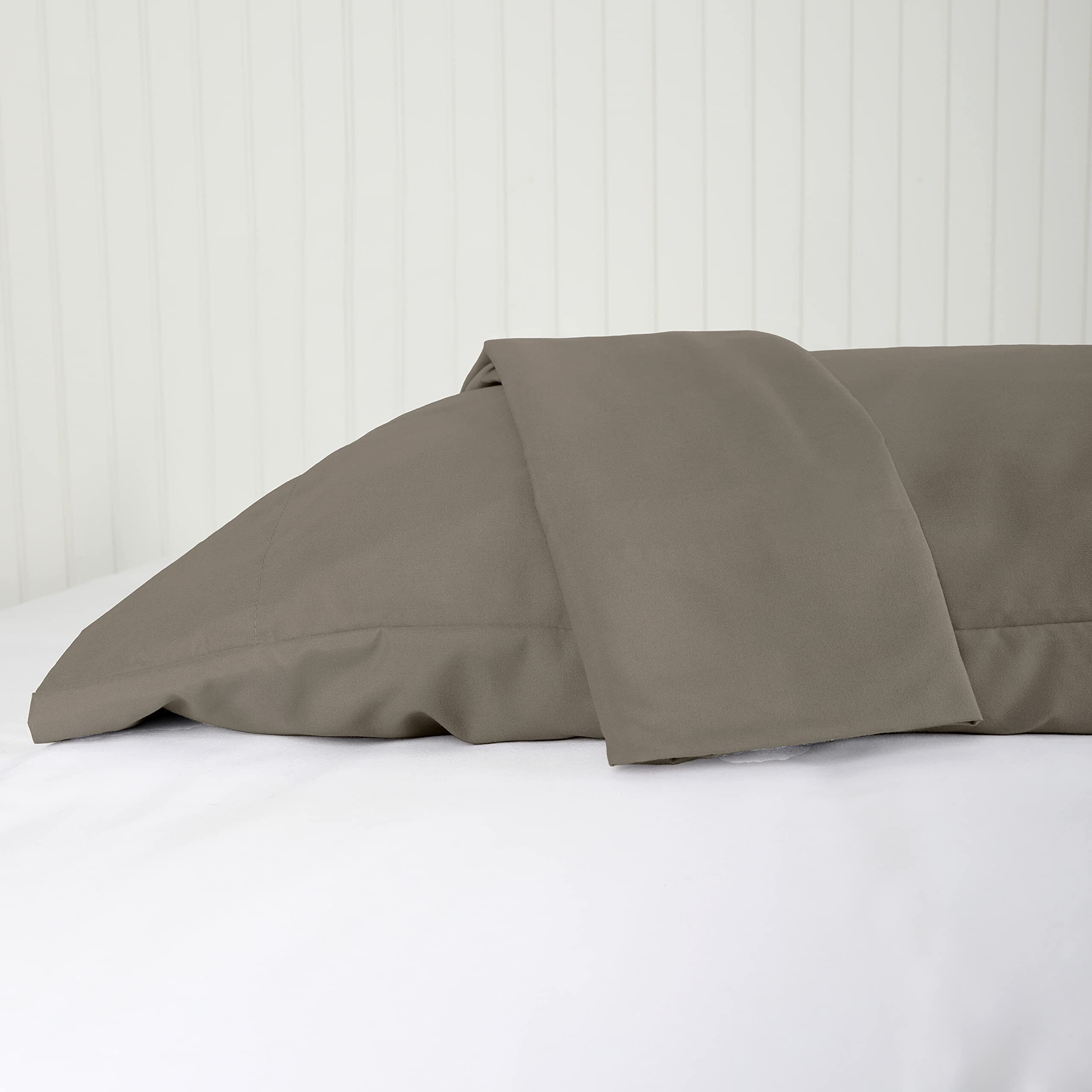 Southshore Fine Living  Inc. King Pillow Cases Set Of 2  Luxurious  Ultra-Soft Brushed Microfiber Hotel Quality Pillowcases  Extra Large 20"" X 40"" For King Pillows  Dark Taupe