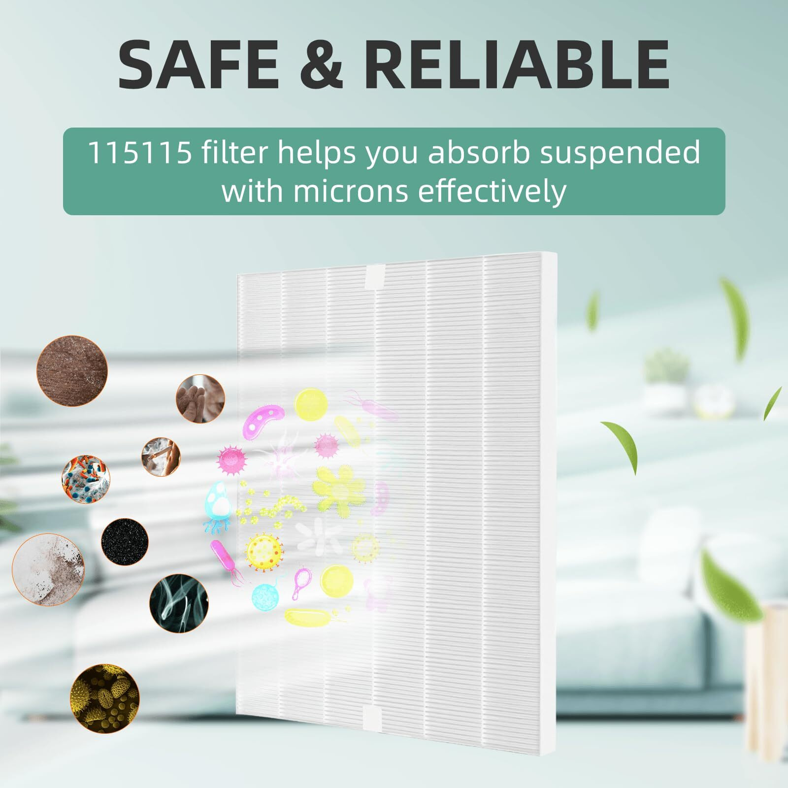 115115 Hepa Replacement Filter A Size 21 - Compatible With Winix Plasmawave C535 5300 5300-2 6300 6300-2 P300 Air Purifier(Pack Of 3)