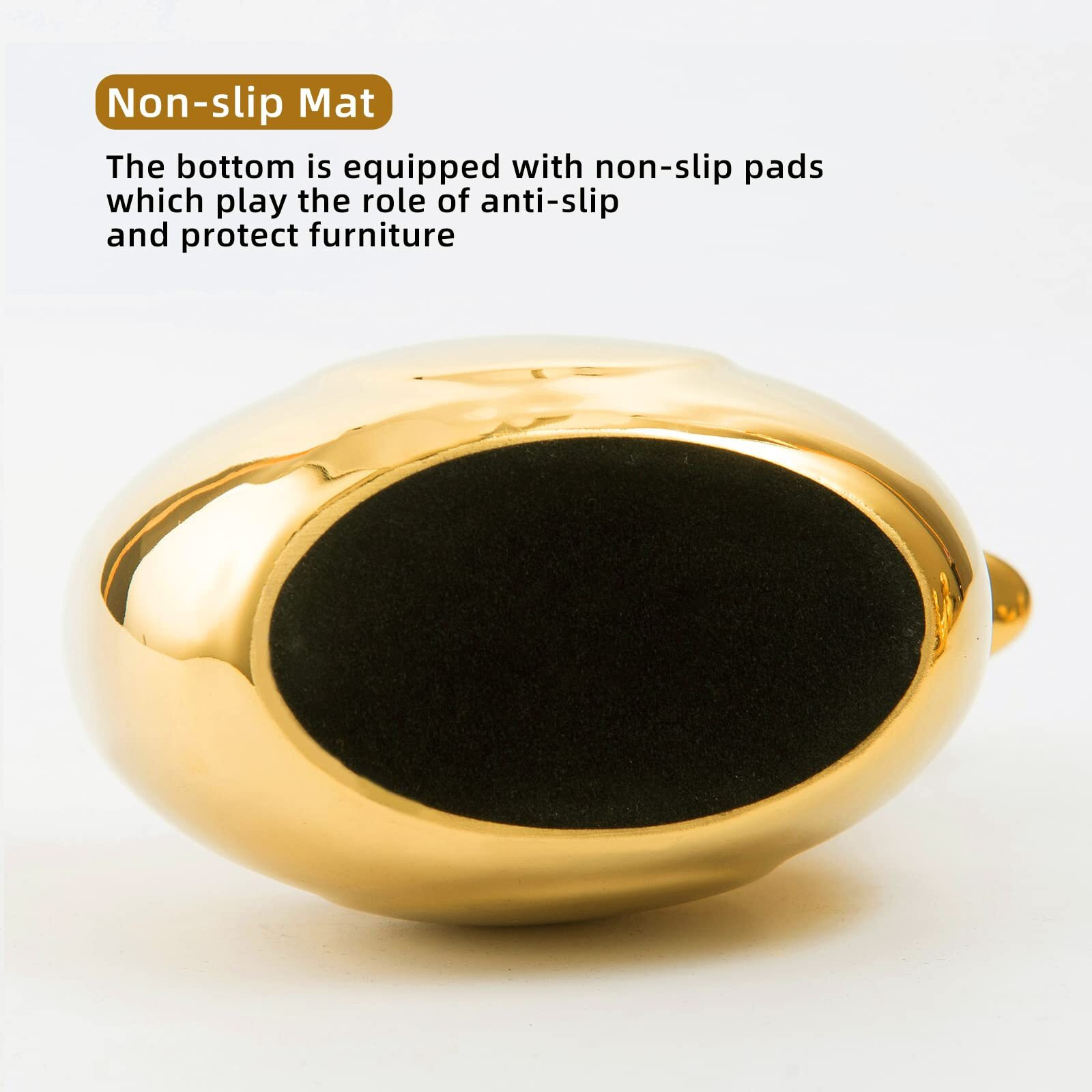 Tqupt Home Decor Golden Ceramic Duck Figurines  Home Decor Animal Sculptures And Statues Handmade Artware Decor  Mini Duck