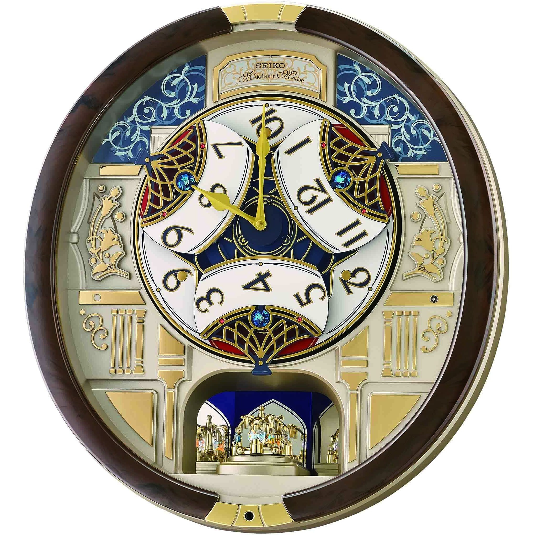 Seiko Melodies In Motion Wall Clock  Golden Trellis