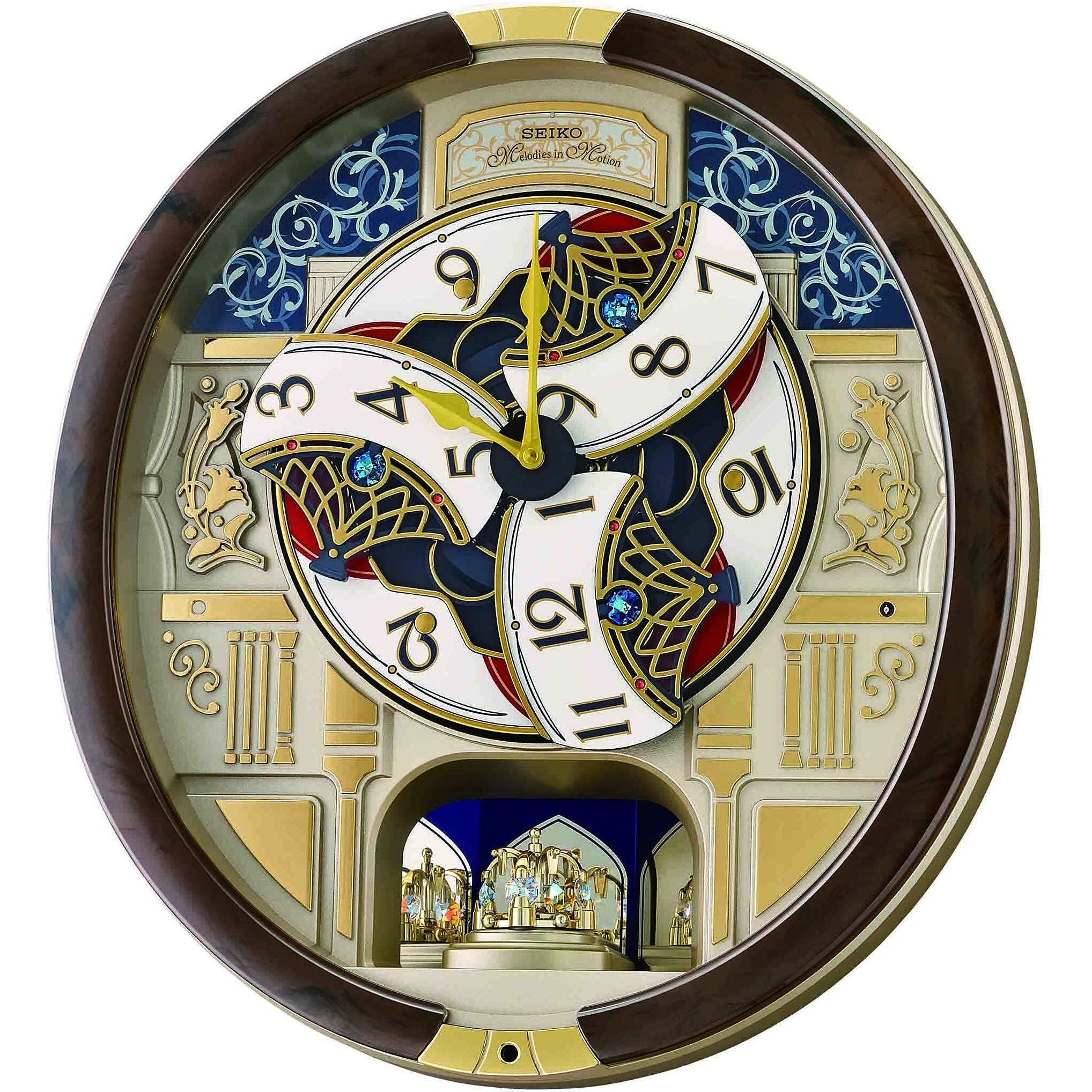 Seiko Melodies In Motion Wall Clock  Golden Trellis