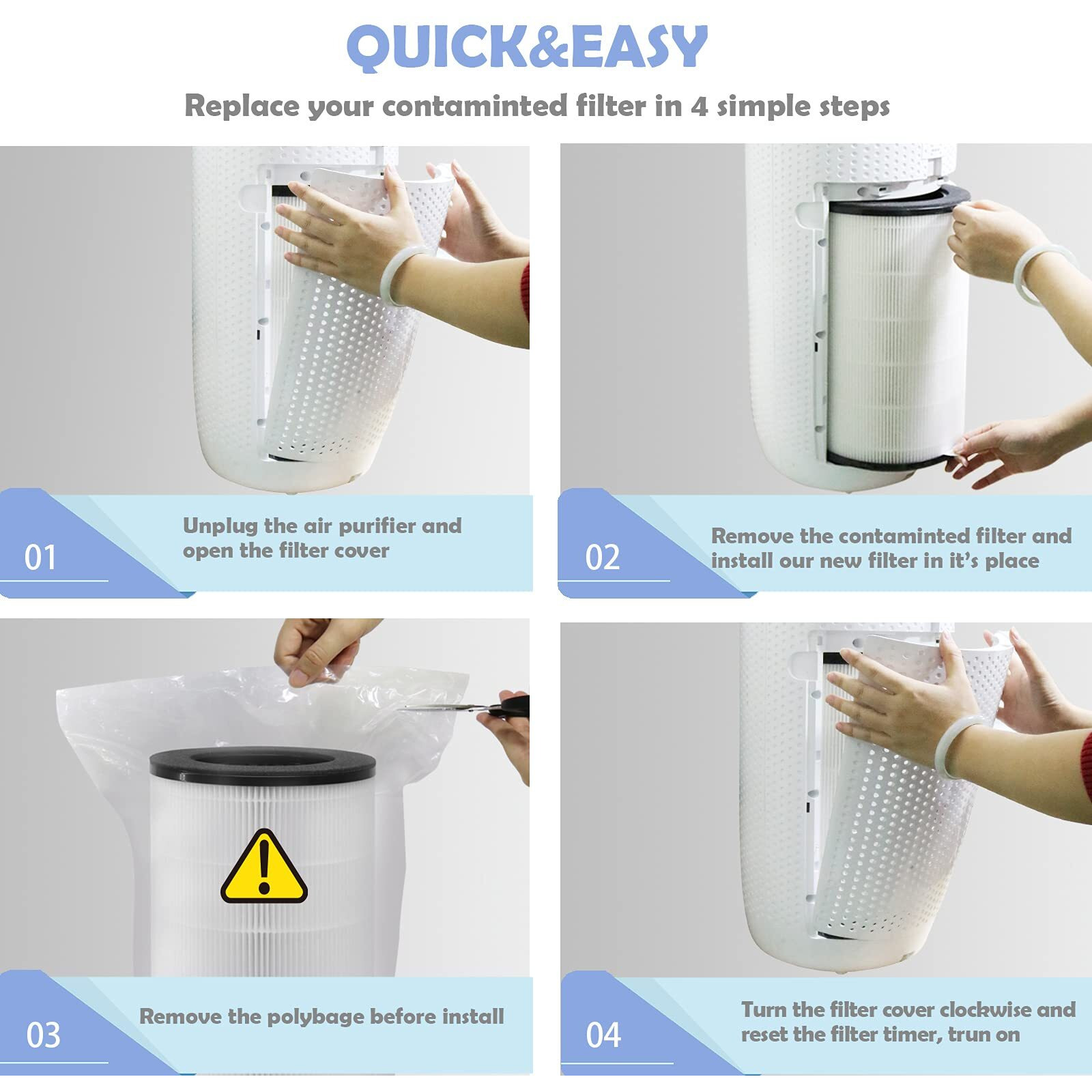 Ulrempart Replacement Hepa Filter Compatible With Homedics Air Purifier Models Ap-T45  Ap-T45Wt  Ap-T40  Ap-T40Wt  Ap-T40Wtar  Ap-T40Fl  1461901 (Costco Model)