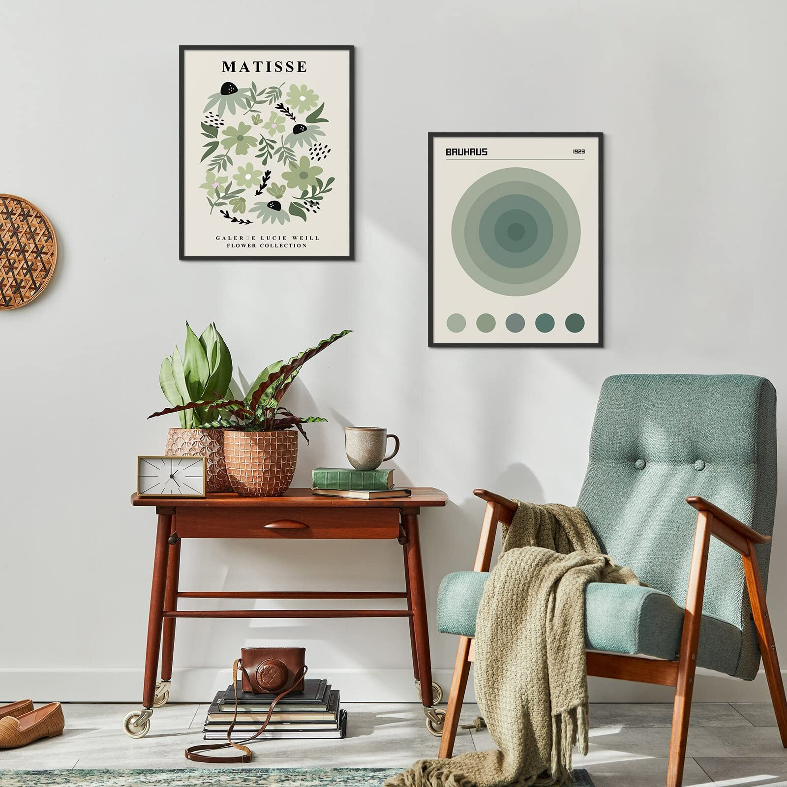 Habseligkeit Sage Green Matisse Wall Art Posters  Boho Vintage Master Wall Decors  Posters For Room Aesthetic Unframed  11X14In  Set Of 6