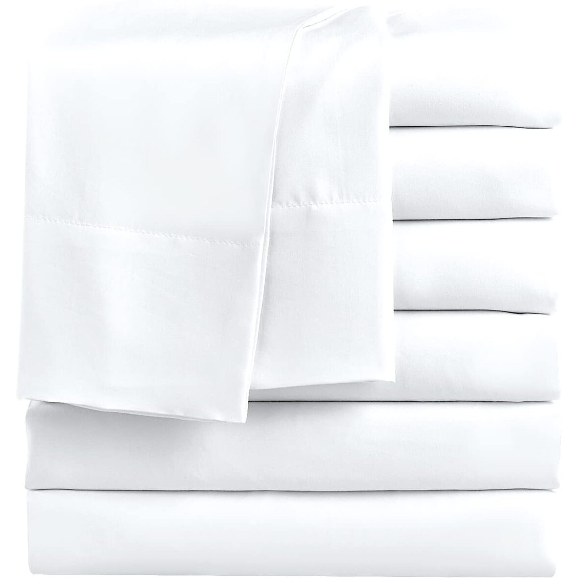 Freshculture King Flat Sheets Only  Pack Of 6  Soft Microfiber Bedding Sheets For Home  Salons  Hotels  Bulk Flat Sheets Only King Size (White)