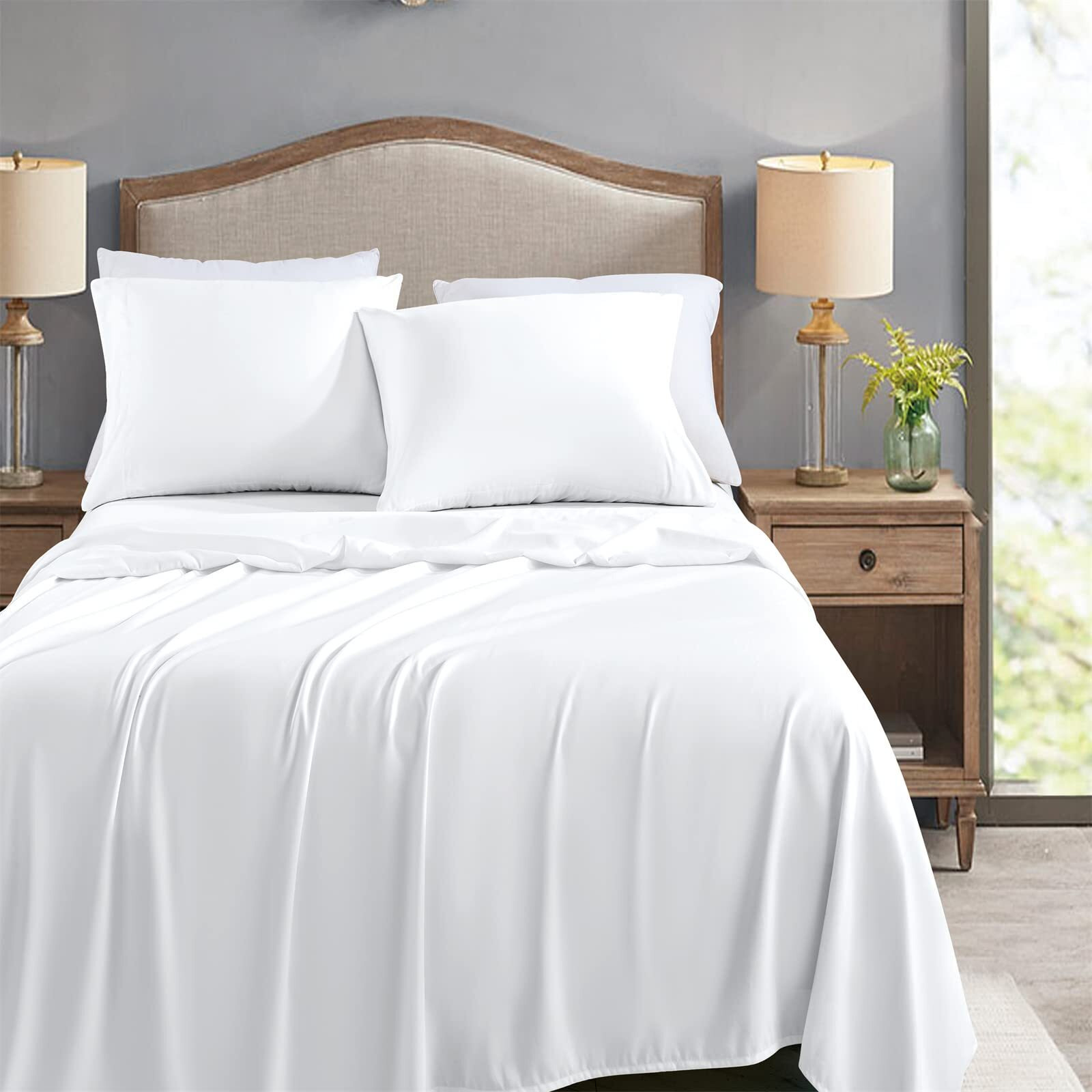 Freshculture King Flat Sheets Only  Pack Of 6  Soft Microfiber Bedding Sheets For Home  Salons  Hotels  Bulk Flat Sheets Only King Size (White)