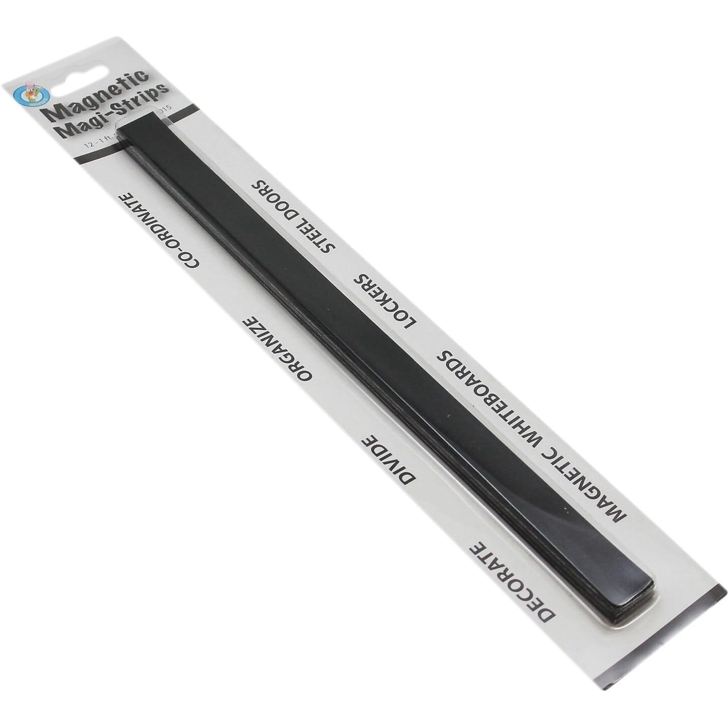 Ashley 3/4"" X 12"" Magnetic Magi-Strips  Black  12/Pack (Ash11015)