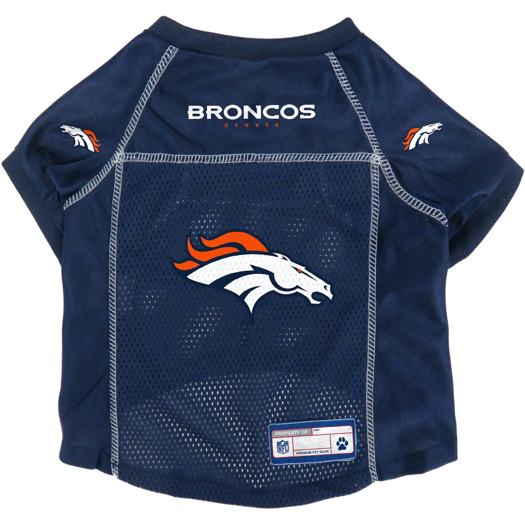 Littlearth Unisex-Adult Nfl Denver Broncos Basic Pet Jersey  Team Color  Large  (320134-Brnc-L)