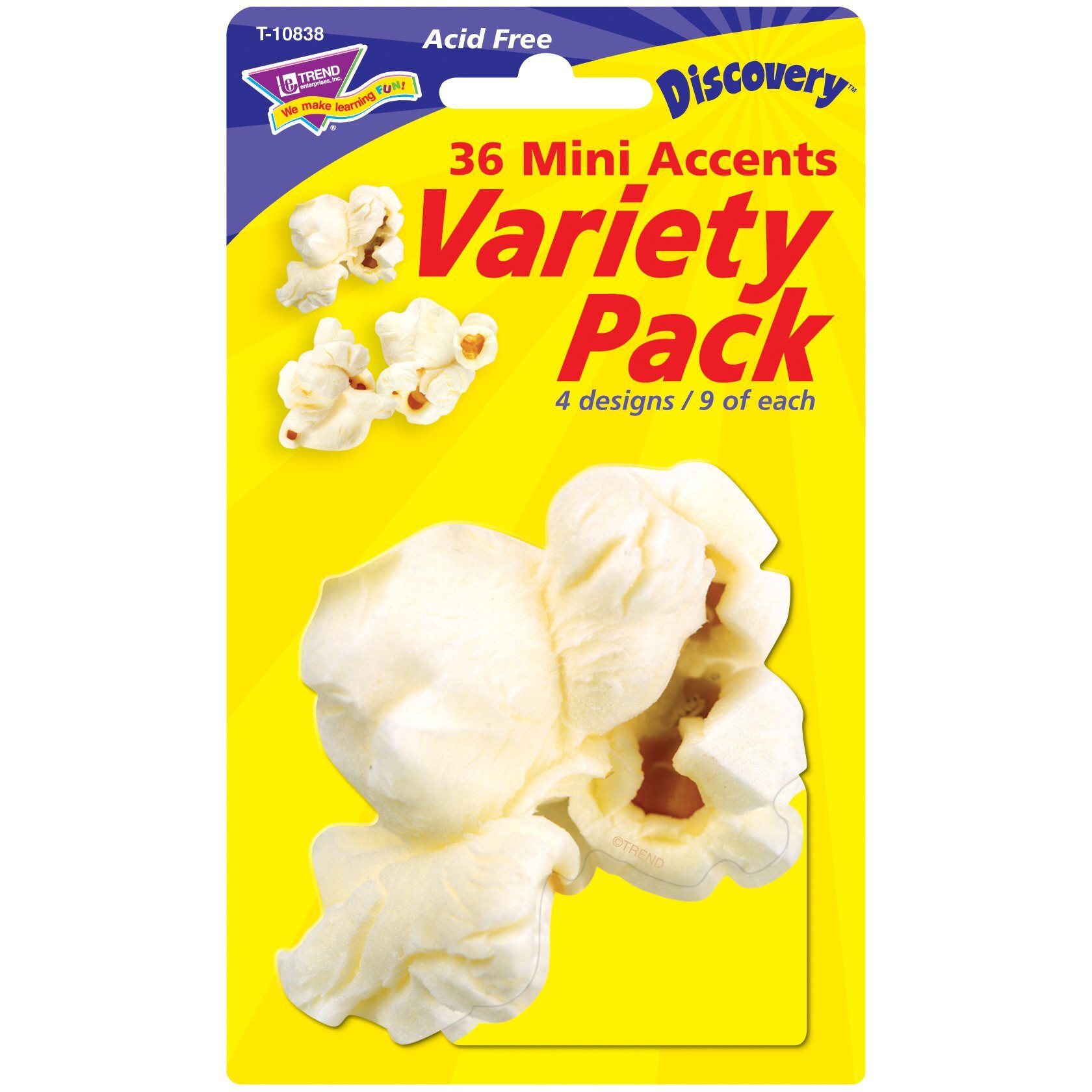 Trend Enterprises  Inc. Popcorn Mini Accents Variety Pack  36 Ct