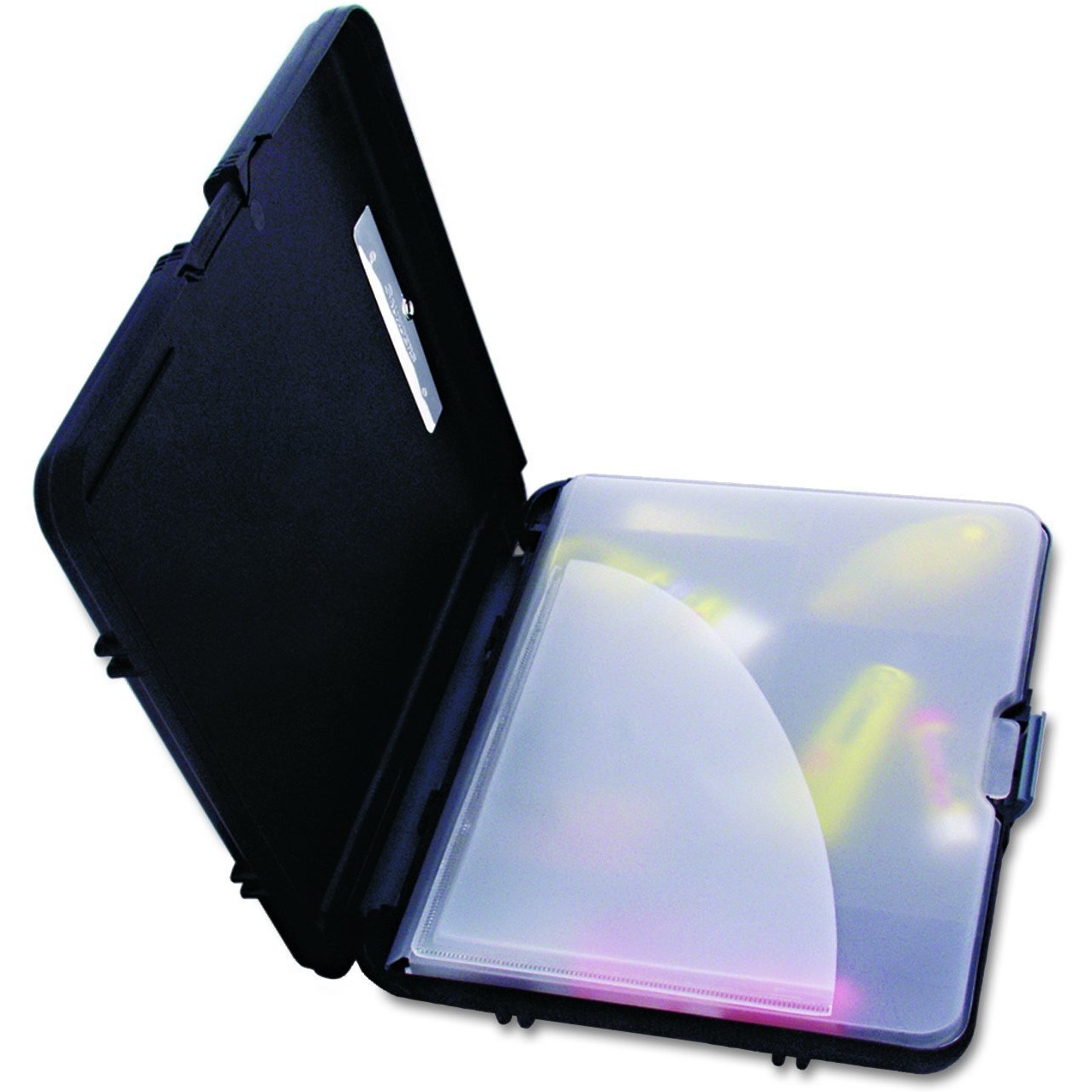 Saunders Workmate Ii 00552 Plastic Storage Clipboard - Black  Letter Size Plastic Form Holder  9 X 12 Inches  With Low Profile Clip