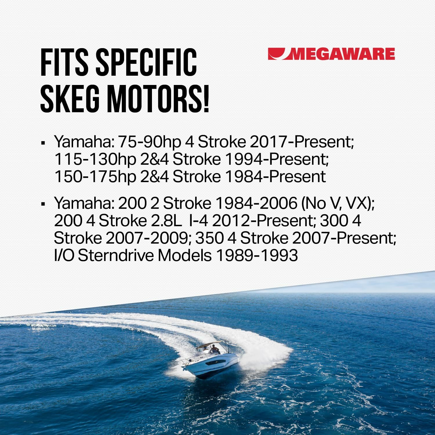 Megaware Skegpro 663 - Protects Against Damage From Ramp Dragging  Rocks  Debris And Submerged Objects - Stainless Steel Skeg Protector - Fits Yamaha Motors - See Listing Details